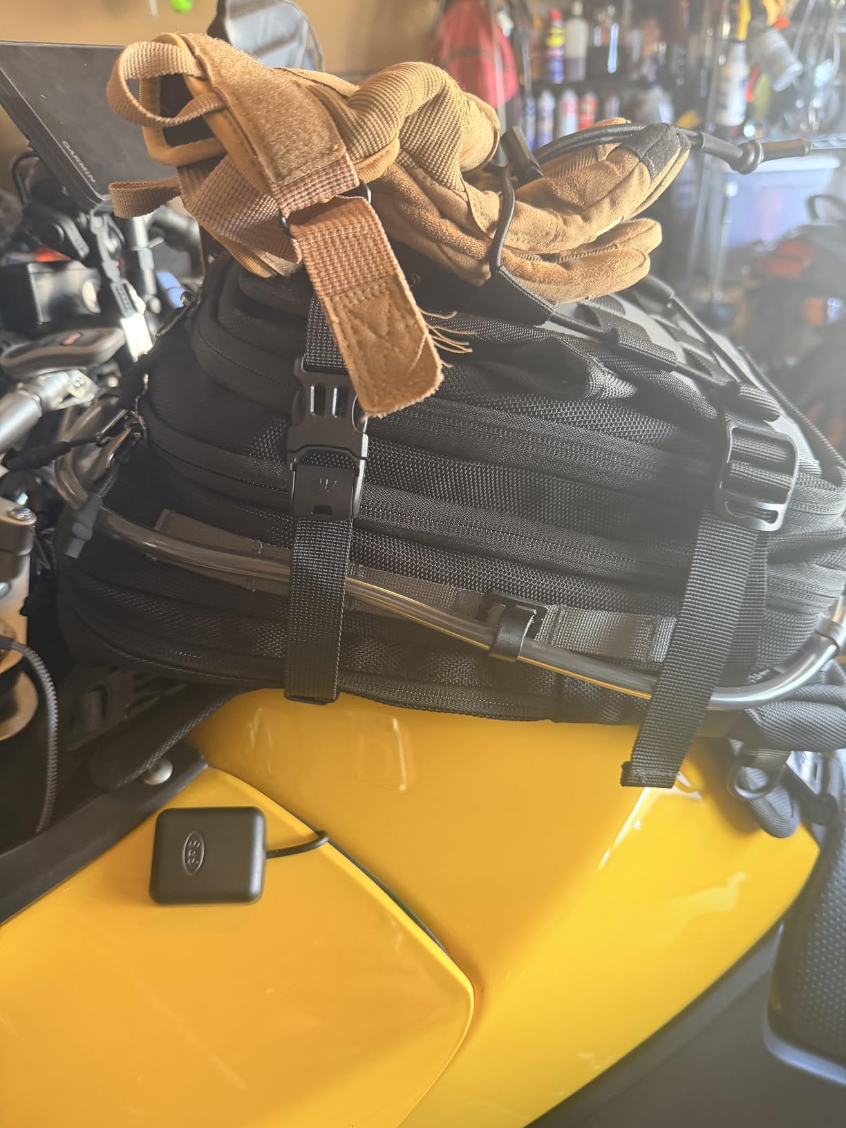 Rhinowalk motorcycle tank bag backpack, separate water bag, duffel bag with molle system, fits most adventure and sport motorcycle frames customer photo 2