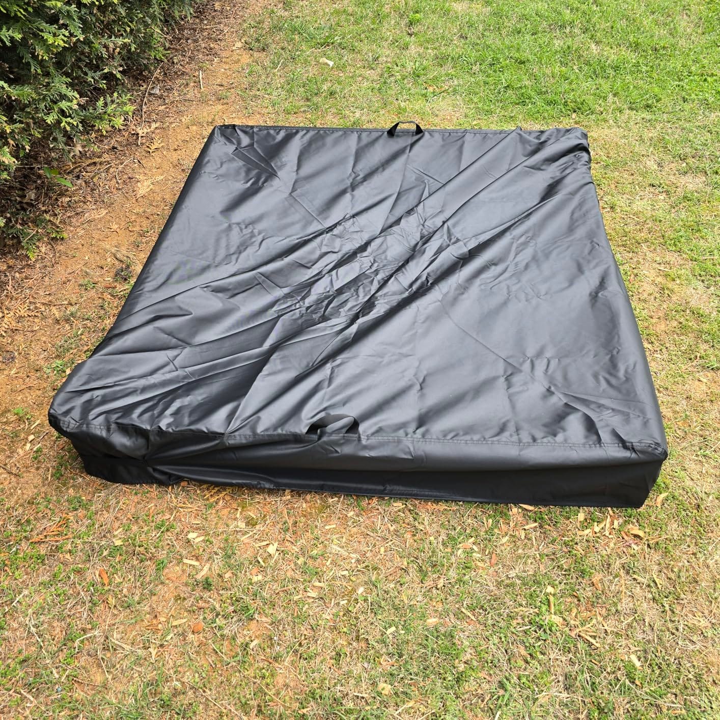 Sandbox Cover 500D Waterproof 50x50in Square Shield | with adjustable drawstring and buckles customer photo 1