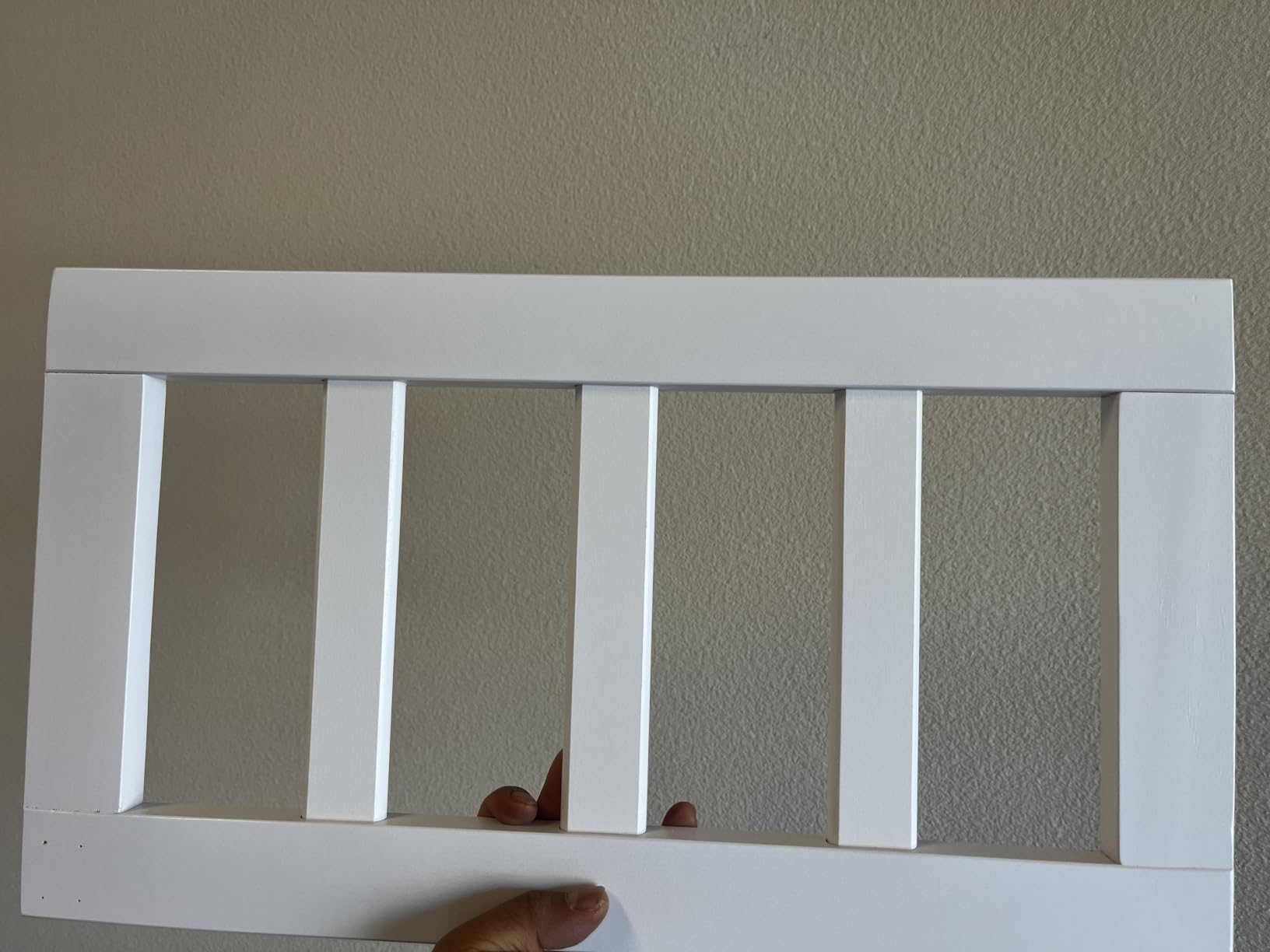 GIANTEX Full Size Floor Bed for Kids, Low Montessori Bed with Wood Slats & Safety Guardrails, Solid Wood Full Floor Beds with Fence and Door for Kids Boys Girls, White customer photo 1