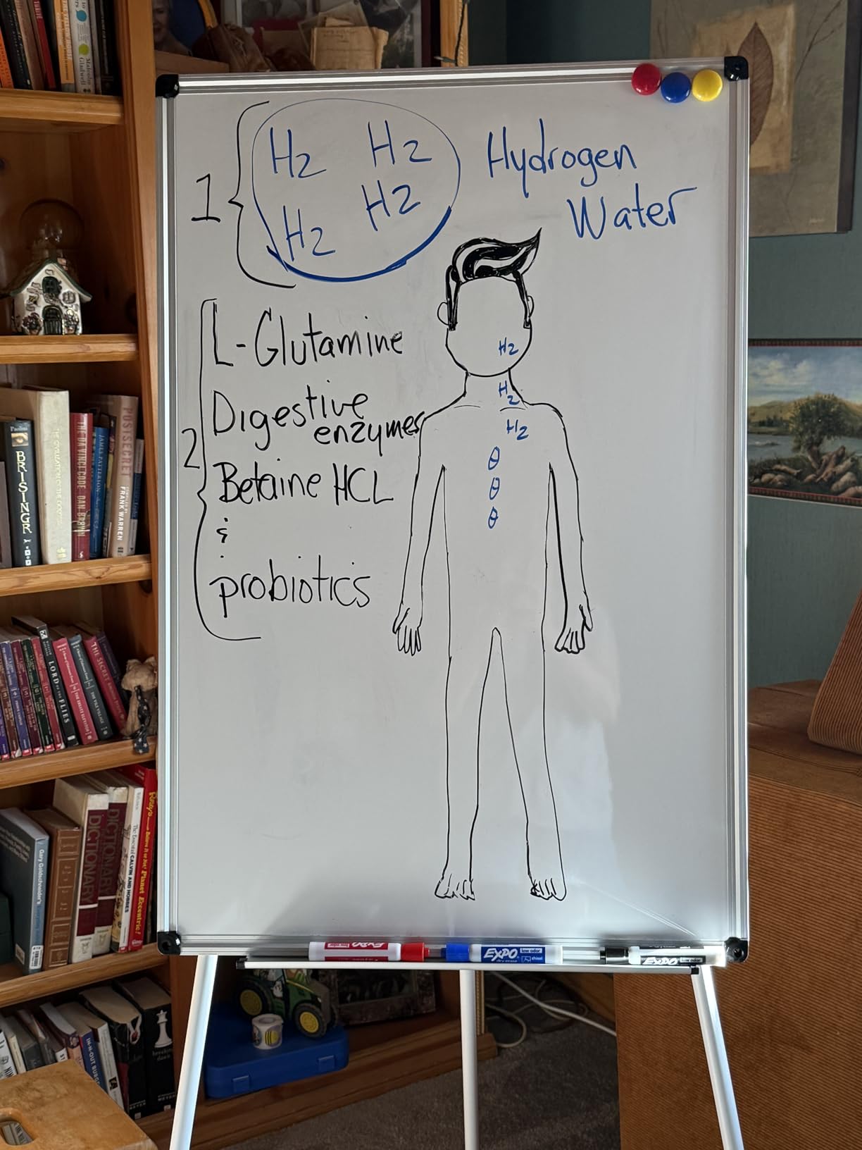 Magnetic Whiteboard Easel Stand, Dry Erase 36 x 24 White Board with Height Adjustable Tripod Stand, 3' x 2' Flipchart Easel Stand Presentation Board, 6 Magnets, 1 Eraser, 2 Pens customer photo 1