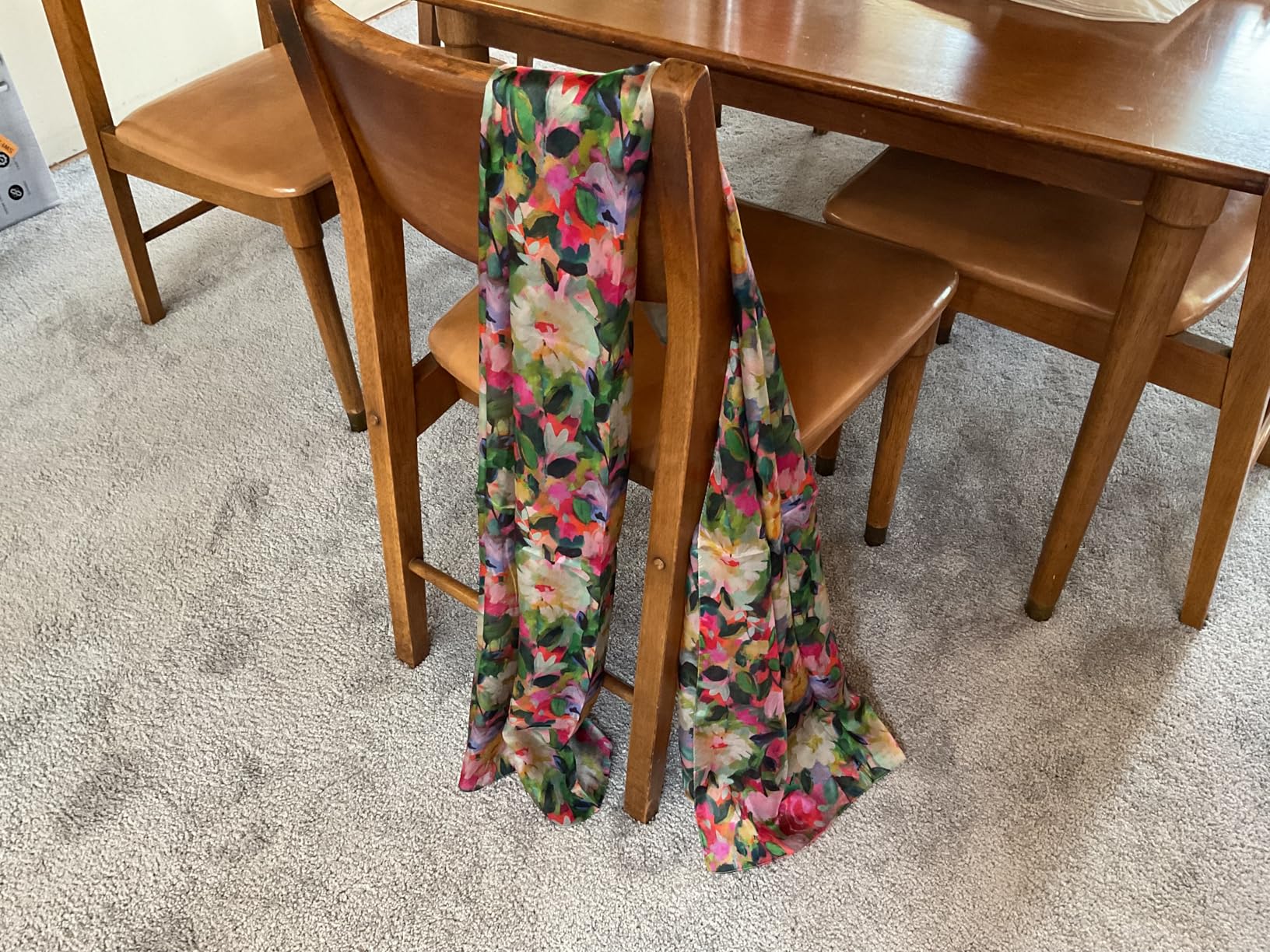 Women 100% Mulberry Silk Scarf 69×43 Inch Floral Long Shawl Wrap | Soft Lightweight Silk, Office Daily Wear, Beach Cover Up, Travel Photo Prop, Wedding Outfit, Holiday & Birthday Gift Ready customer photo 1