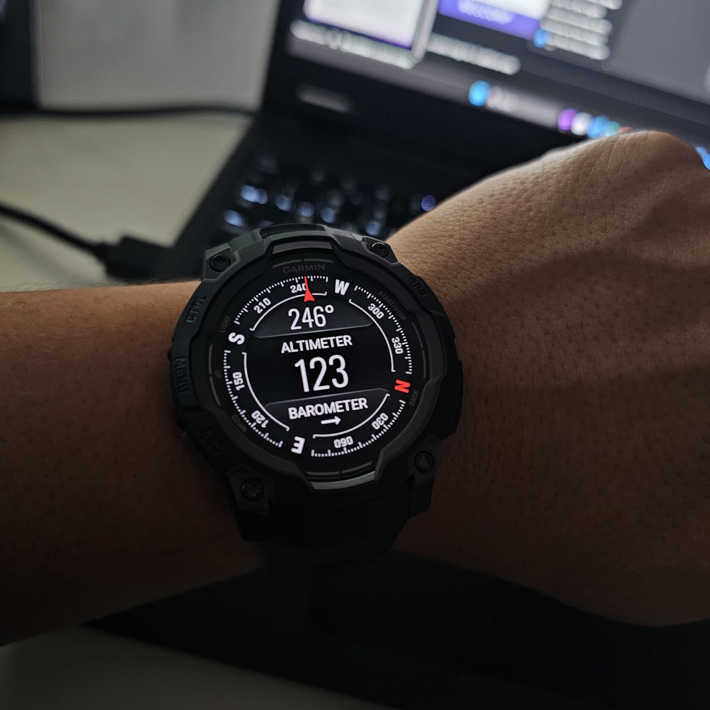 Garmin Instinct 3 AMOLED, Rugged GPS Smartwatch, 45mm, Black | Bright AMOLED Display, Rugged Design, Metal-Reinforced Bezel, 24/7 Health Monitoring, Built-In Flashlight customer photo 2