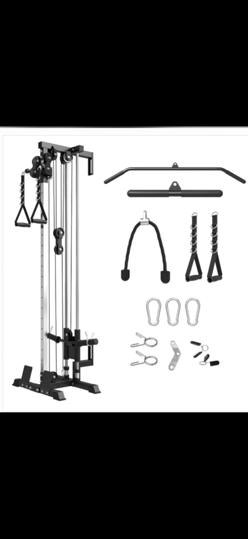Mikolo Wall Mount Cable Station, Cable Crossover Machine with Dual Pulley System and 19/27 Adjustable Positions for Home Gym Fitness Equipment customer photo 1