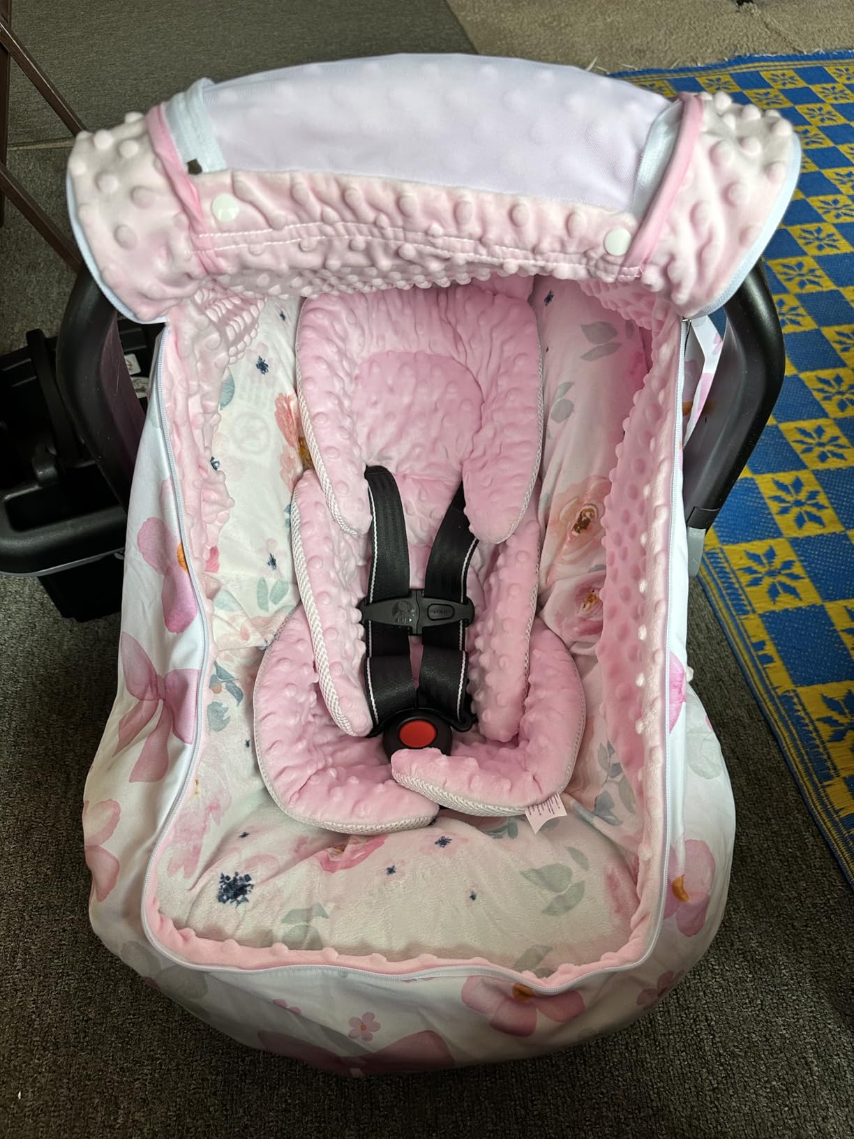 Baby Trend EZ-Lift™ PRO Infant Car Seat, Dash Rose – Lightweight Premium Carry, Plush Infant Cushioning, Adjustable Harness Support customer photo 1
