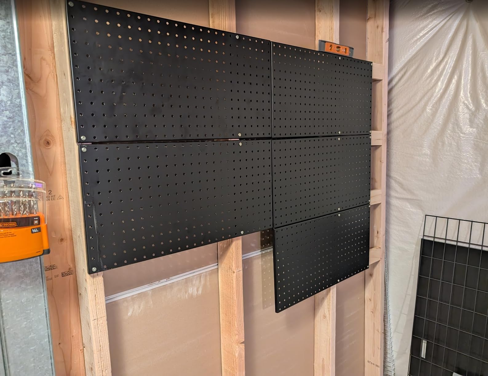 INCLY 48x36 Inch Metal Peg Board Kit 1/4