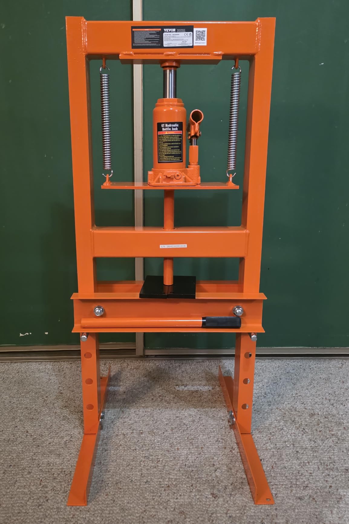 VEVOR Hydraulic Shop Press, 30 T H-Frame Pneumatic Shop Press with Press Plate & Triangular Support customer photo 1