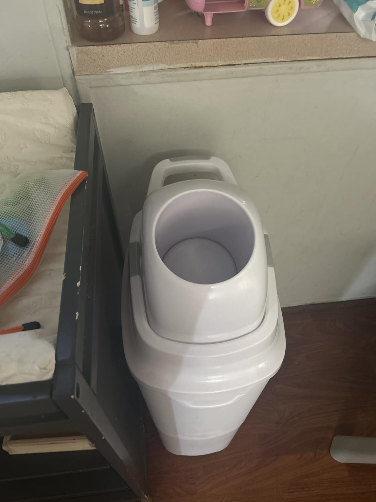 Foundations Tall Diaper Pail with Airtight Lid, Sand | Durable & Odorless Diaper Disposal, Holds Up to 60 Newborn Diapers, Refill with Any Bags, Baby Registry Gift, Easy Assembly customer photo 2