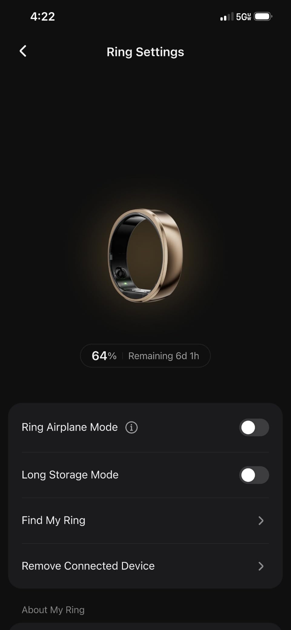 RingConn Gen 2 Air, Ultra-Thin AI Smart Ring, 10-Day Battery Life, Fitness/Sleep/Stress/HR Tracker for Women&Men, No App Fee for Standard Features, iOS & Android Compatible (Size 8, Dune Gold) customer photo 1