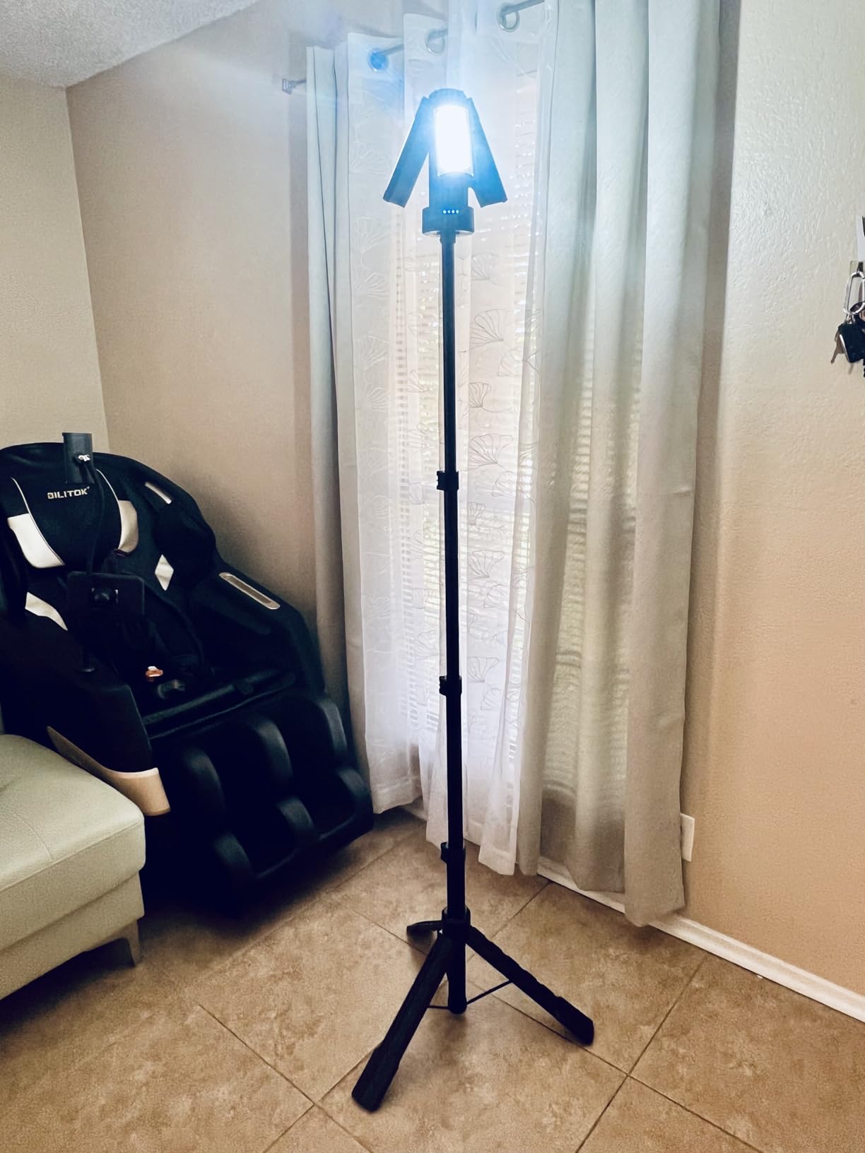 CAVN Rechargeable Camping Lights with Stand | 6ft Portable Cordless LED Work Light, 2200 LM, 3 Color Temps & Dimmable, Detachable Tripod, Camping & Job Site Gear customer photo 1