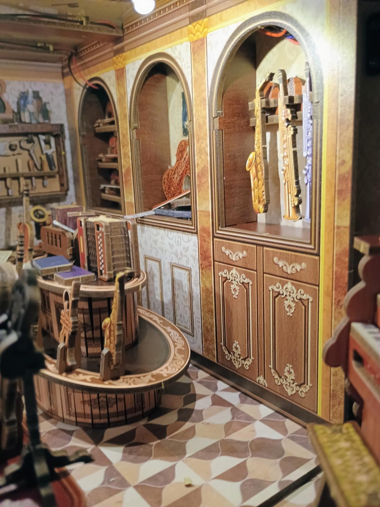 CUTEBEE Book Nook Kit, DIY Miniature House Coffee Shop Dollhouse | Booknook Tiny House Bookshelf Decor, 3D Wooden Puzzle for Adults, DIY Hobby Craft Gift (Corner Coffee Shop) customer photo 2
