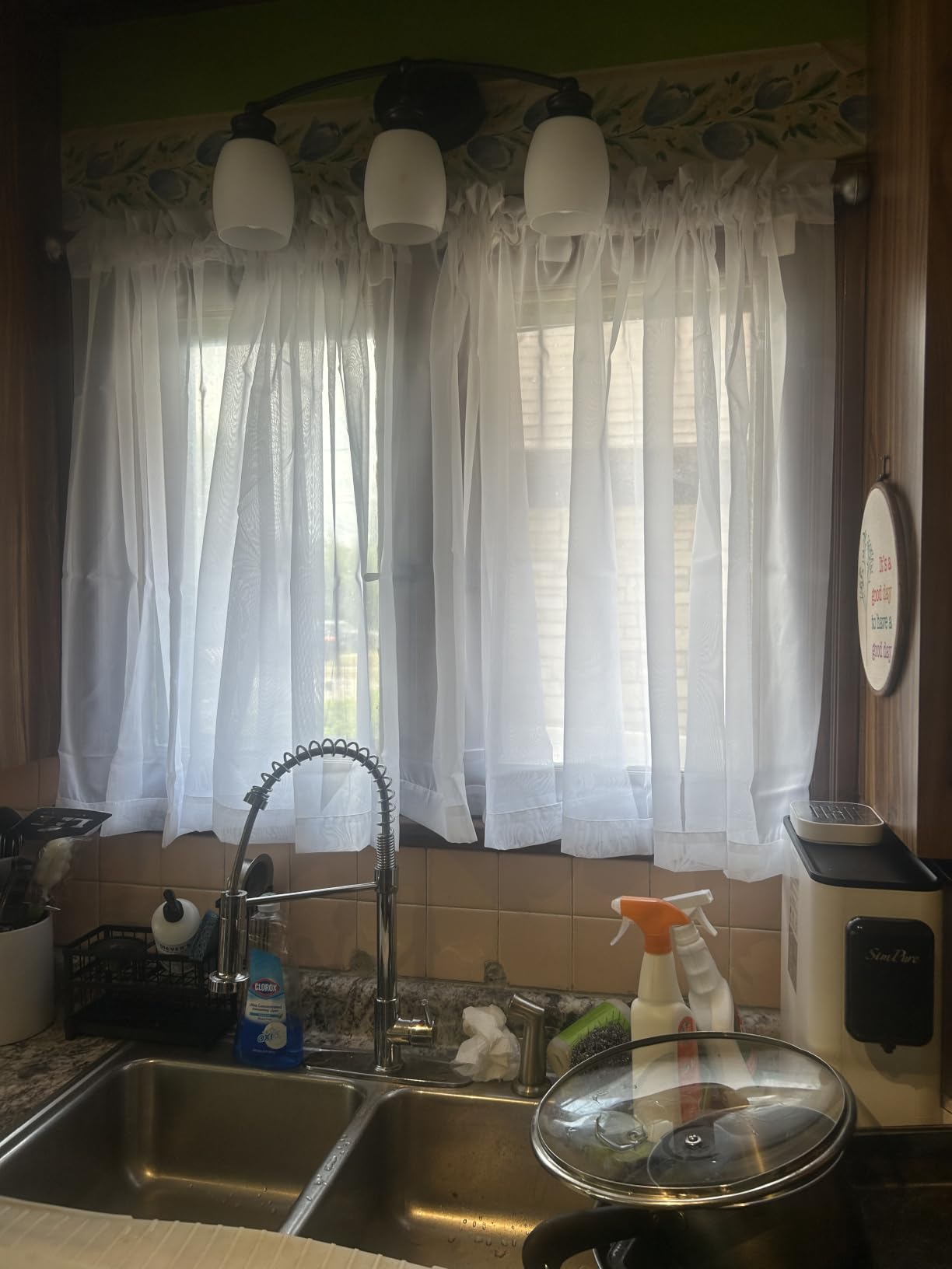 White Sheer Curtains 84 Inches Long 2 Panels Set for Bedroom Living Room, Soft Airy Light Filtering Modern Solid Rod Pocket Drapes Window Treatments, White, Each 42