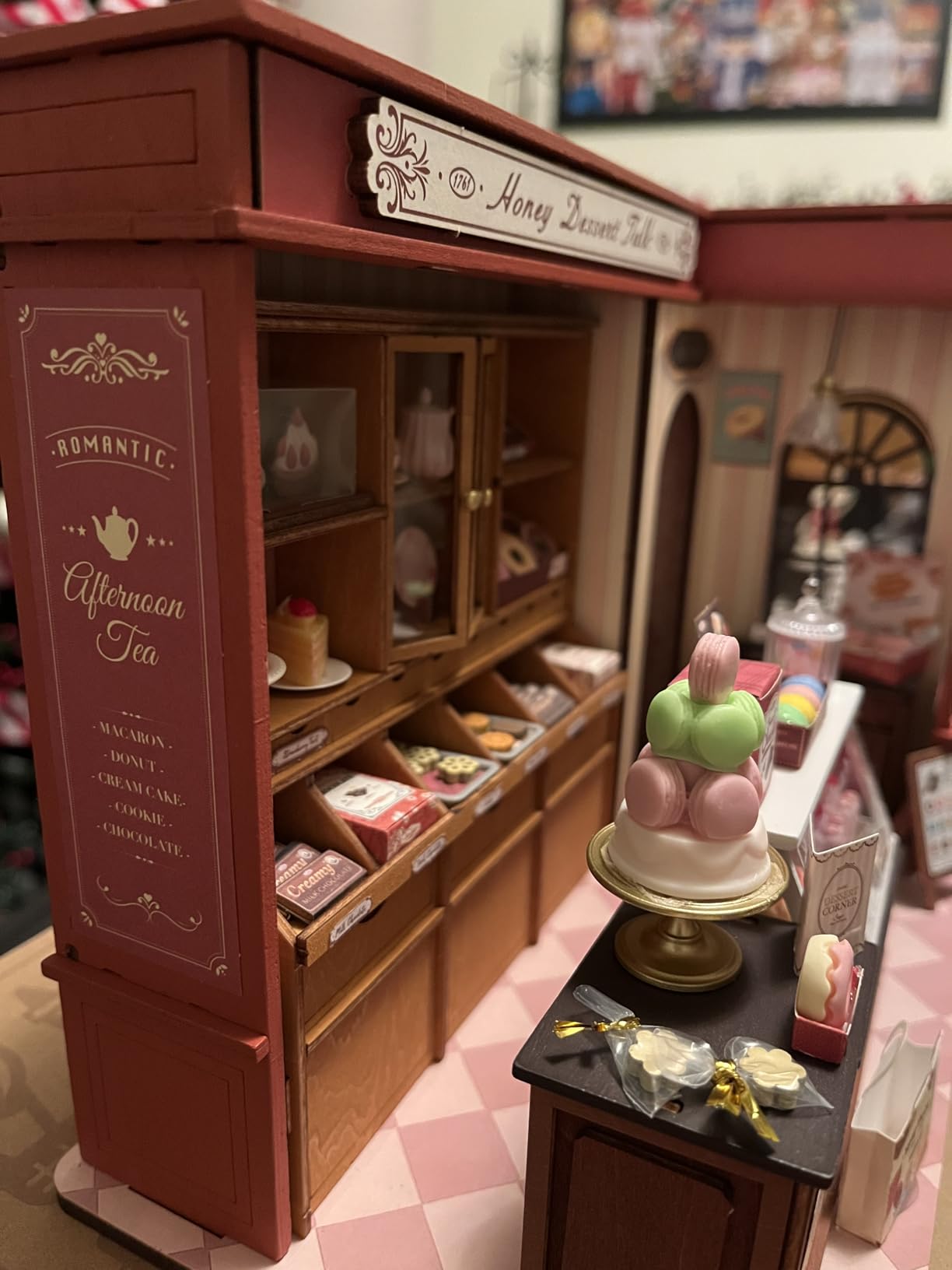ROBOTIME DIY Miniature House Kit Dollhouse Kit for Adults Mini Tiny House Kit with Furniture Building Model Kit Crafts Creative Gift for Boys Girls (Baking Kitchen) customer photo 2