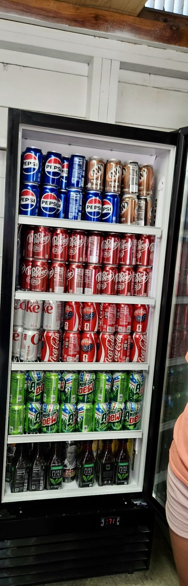 Commercial Beverage Refrigerator, 24.5 Inch 15 Cu. Ft. Drink Fridge, Display Refrigerator with Glass Door, Commercial Display Fridge with 4 Adjustable Shelves, for Shops, Restaurants, Bars customer photo 2