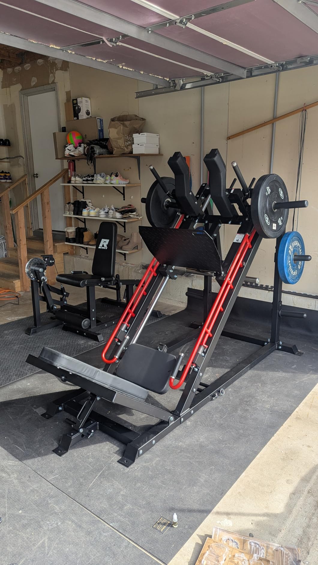 RitFit Gazelle Pro 3-in-1 Leg Press & Hack Squat Machine, 2000LB Capacity | High-Tensile Steel Frame with Roller Bearings, Adjustable Angles and Weight Storage, Space-Saving Design customer photo 2