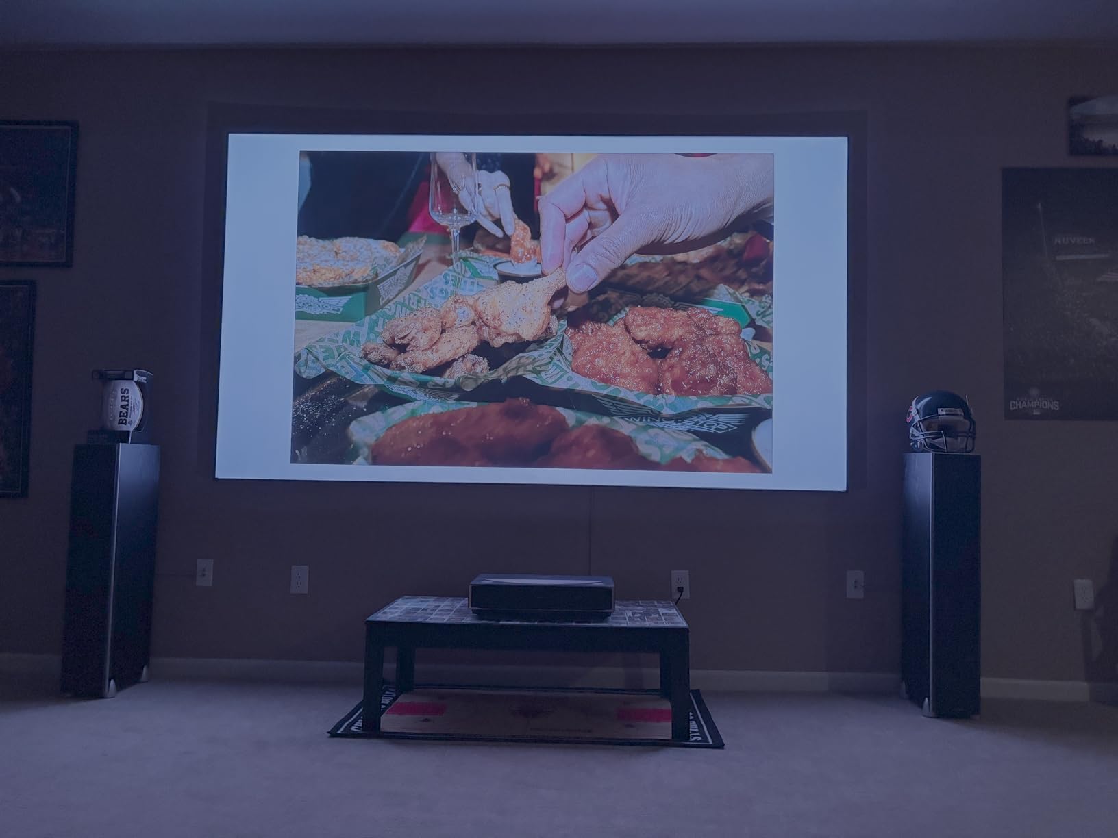 NothingProjector ALR Screen for Ultra Short Throw Projector, 100 inch | 85% Ambient Ceiling Light Rejecting, 4K/8K UHD Active 3D, Fixed Frame 16:9, Wall Mount Anti Daylight UST, Classic NothPJ customer photo 2