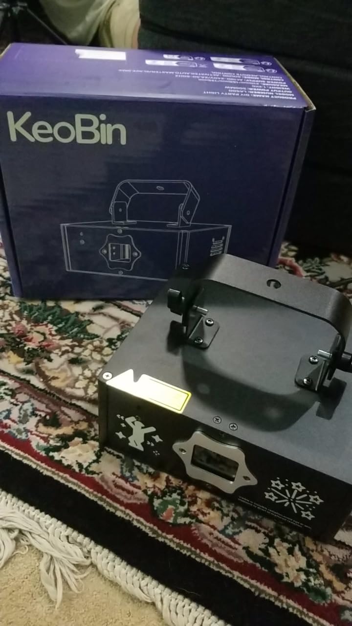 KeoBin APP DJ Laser Lights Professional - 200+ 3D RGB Animation Laser Light Show, Hand Drawing, Custom Patterns, Sound Actived and DMX Sync for Party, Stage, Club customer photo 2