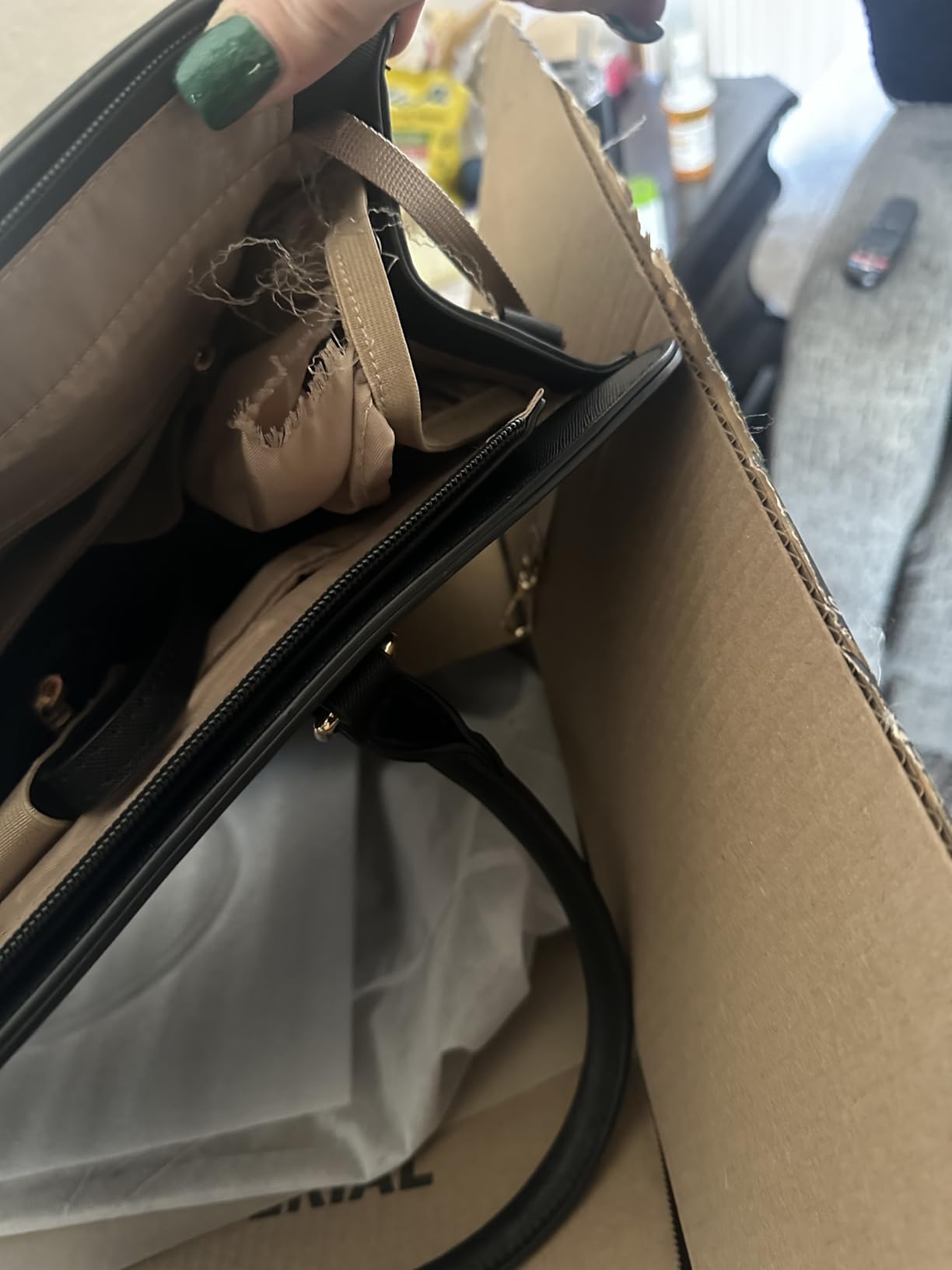 LOVEVOOK Laptop Tote Bag for Women, Leather Work Bag, Waterproof Business Teacher Bag, Large Computer Handbag Purse Briefcase customer photo 1