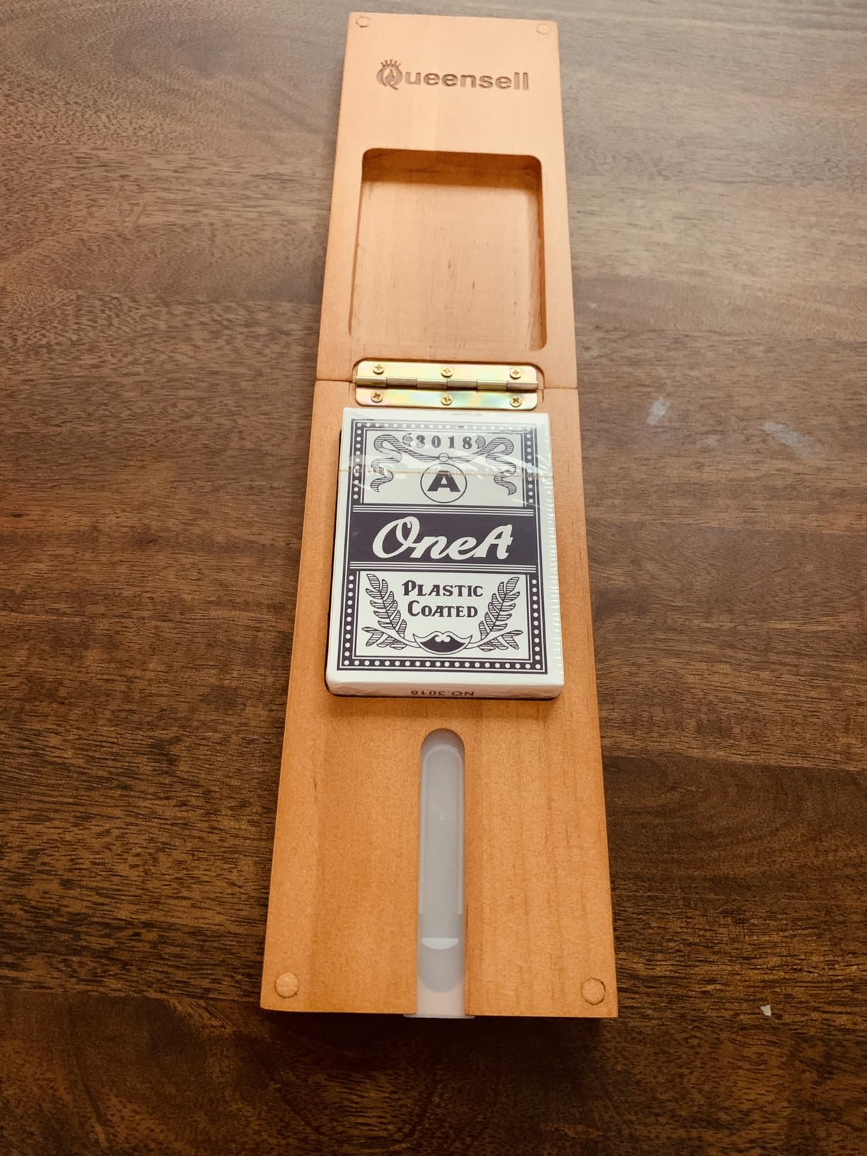 Cribbage Board Game Set with Storage - Classic Game Travel Cribbage Board with Wooden Card Storage for Adults & Kids - Ideal for Game Night customer photo 1