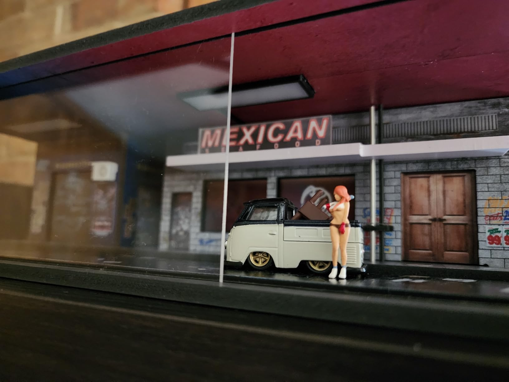 1/64 Neon Style LED Diorama Display Case for Model Car & Figures | Compatible with Hot Wheels Matchbox Mini GT Diecast Cars, for Model Car & Figures Display and Storage (Vehicles Not Included) customer photo 1