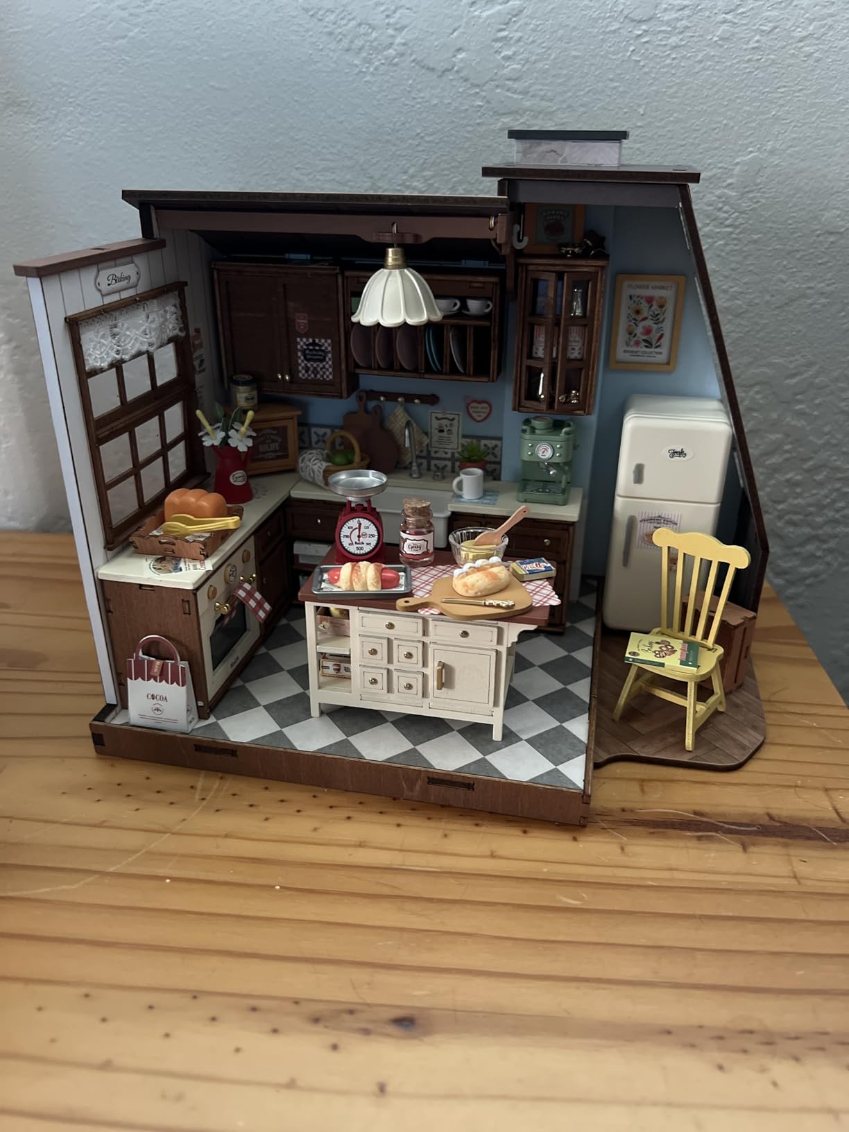 Rolife Baking Kitchen DIY Miniature Dollhouse Kit Creative Gift for Adults | 1:18 Scale Tiny House with Pitched Roof Window and LED Light customer photo 1