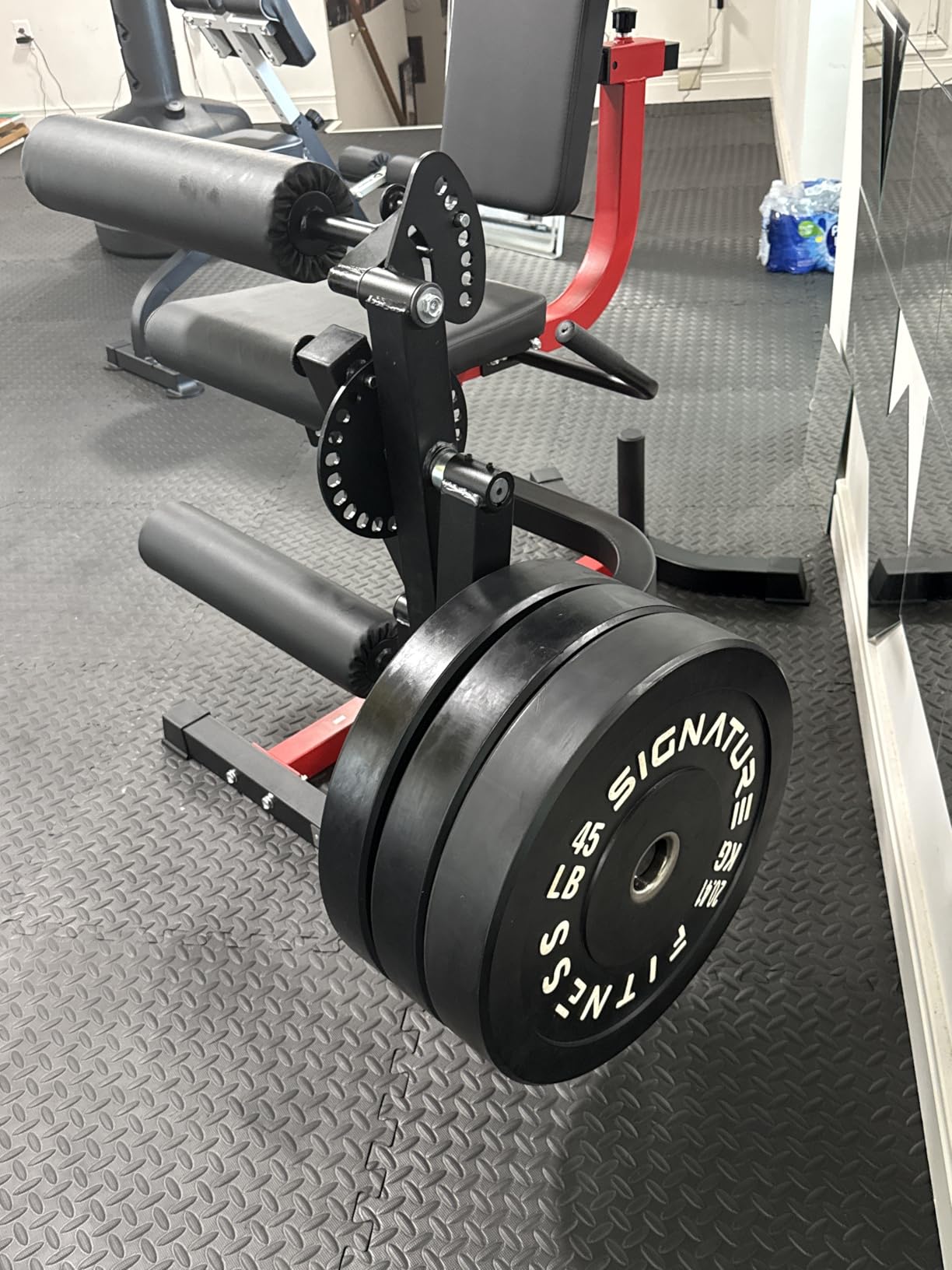 Leg Extension and Curl Machine, 4 in 1 Lower Body Workout Machine, Adjustable Leg Curl Machine with Plate Loaded, Leg Extension Machine with Exercise Bench, Home Gym Weight Machine customer photo 1