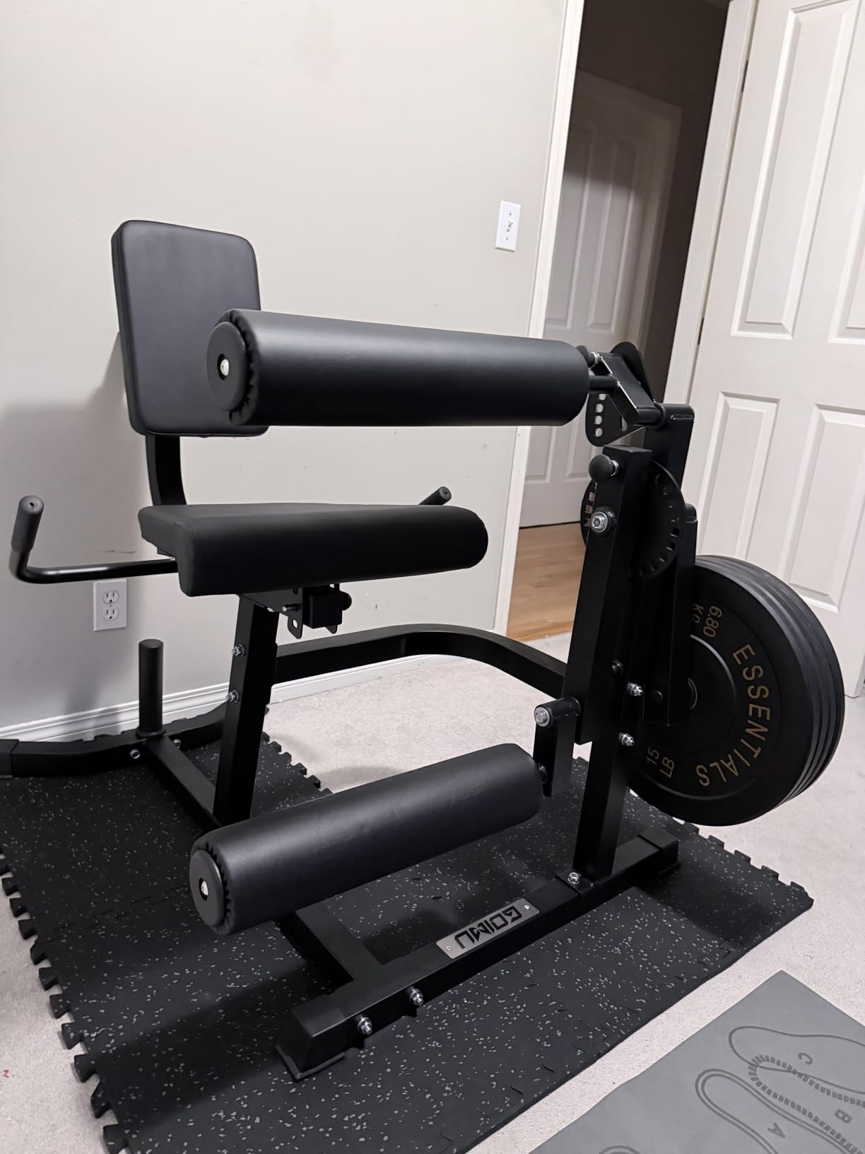 Leg Extension and Curl Machine, 4 in 1 Lower Body Workout Machine, Adjustable Leg Curl Machine with Plate Loaded, Leg Extension Machine with Exercise Bench, Home Gym Weight Machine customer photo 2