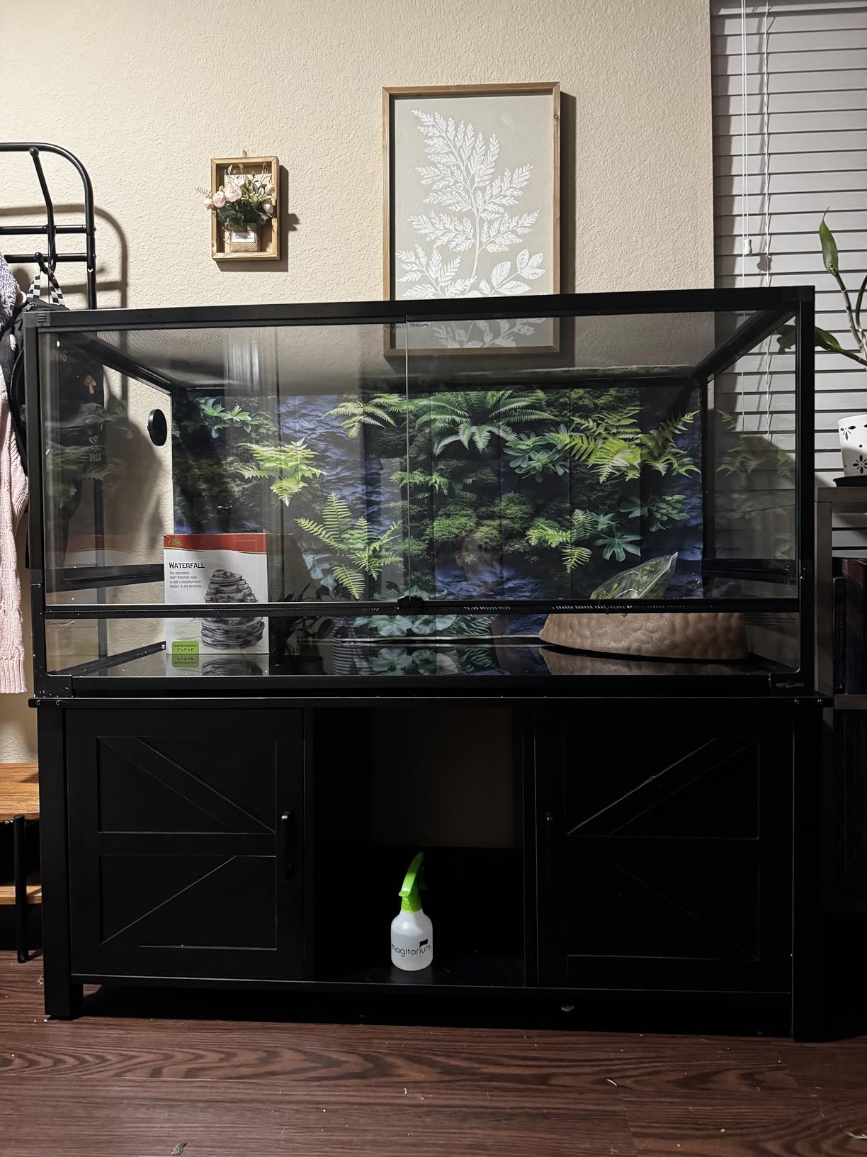 GDLF Reptile Tank Stand for 120-230 Gallon, Terrarium Stand Fits Tall Tanks | 120-230Gallon Tank Fit, Tall Enclosure Support, Anti-Slip Guards, Cabinet Storage, Multi-Tank Setup Ready, Power Outlet customer photo 1