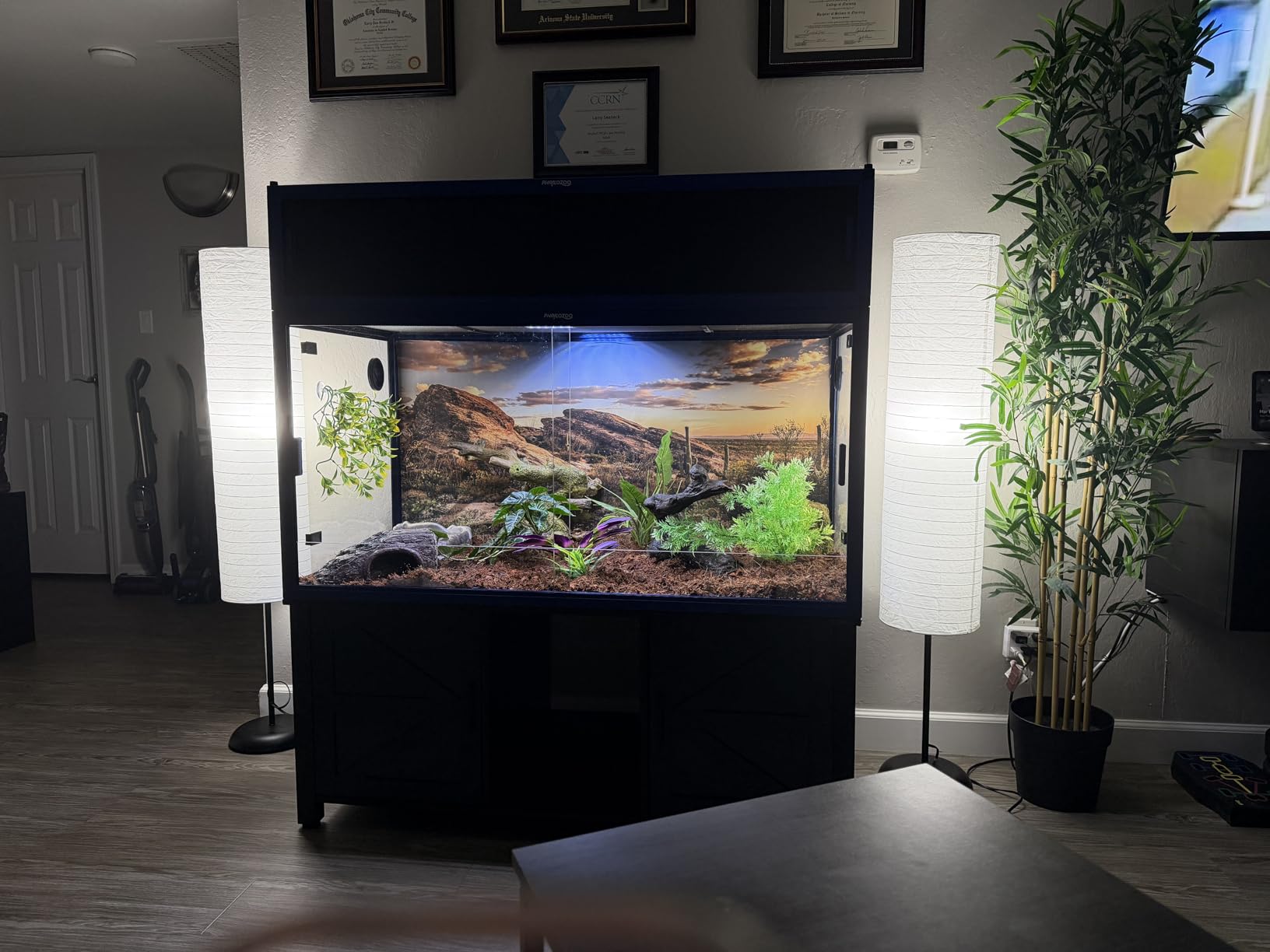 GDLF Reptile Tank Stand for 120-230 Gallon, Terrarium Stand Fits Tall Tanks | 120-230Gallon Tank Fit, Tall Enclosure Support, Anti-Slip Guards, Cabinet Storage, Multi-Tank Setup Ready, Power Outlet customer photo 2