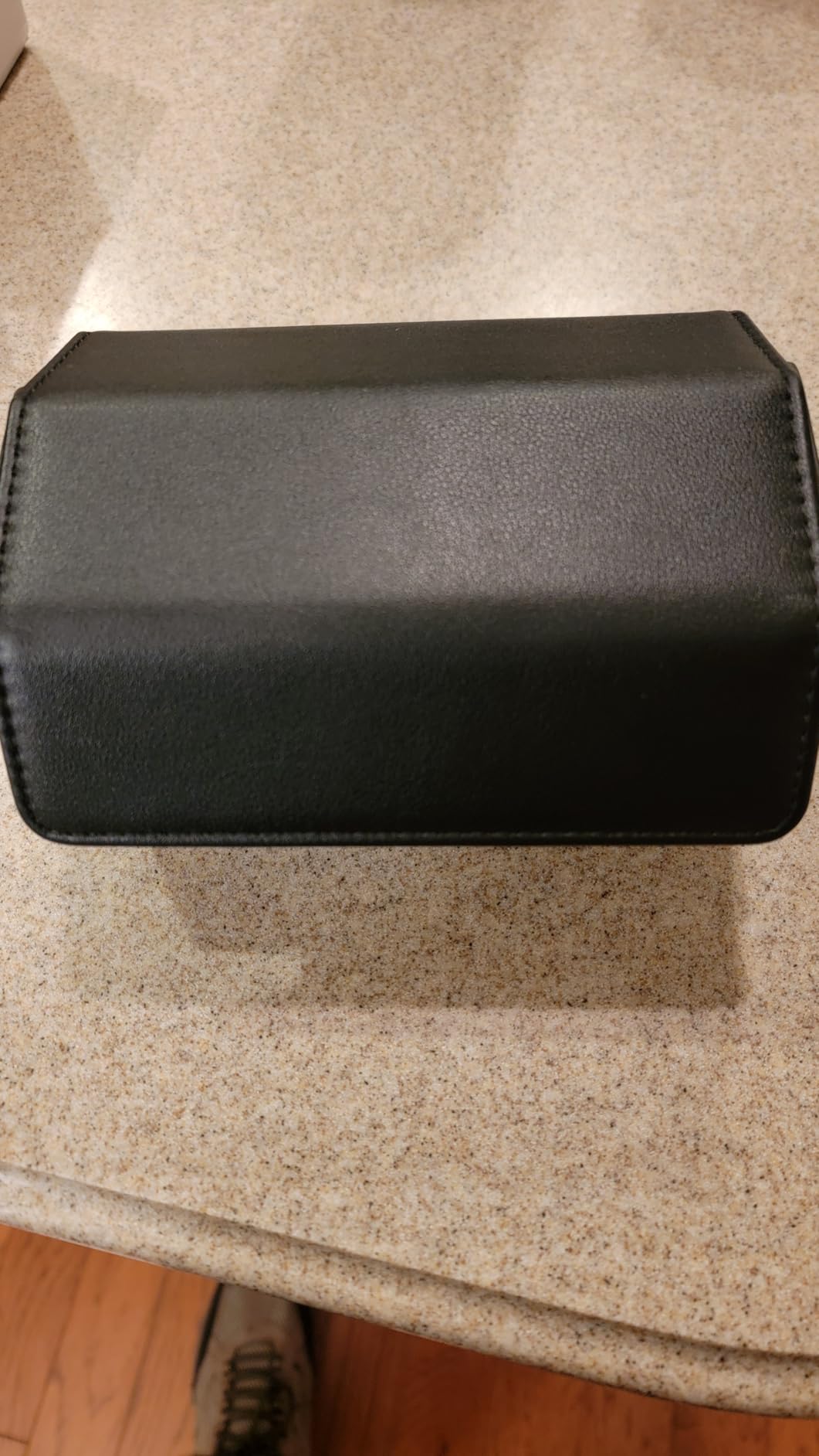 4-Slot Leather Watch Roll Travel Case with Velvet Interior, Black Red | Multiple Watch Capacity, Premium Hexagon Leather, Velvet M-Shaped Cushions, Secure Snap Closure, Storage Organizer customer photo 2