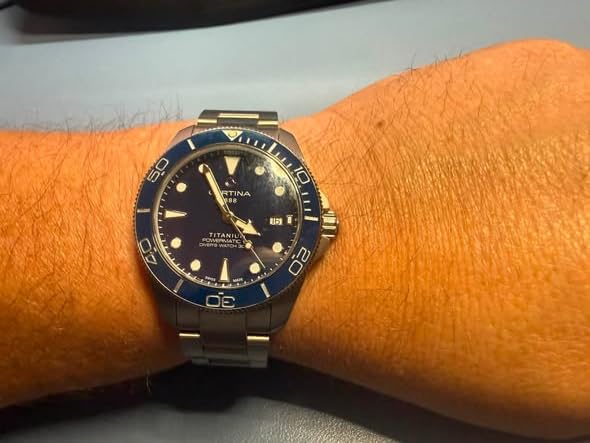 Certina DS Action Gent 40.5mm Titanium Automatic Powermatic 80 Watch, Blue Dial customer photo 1