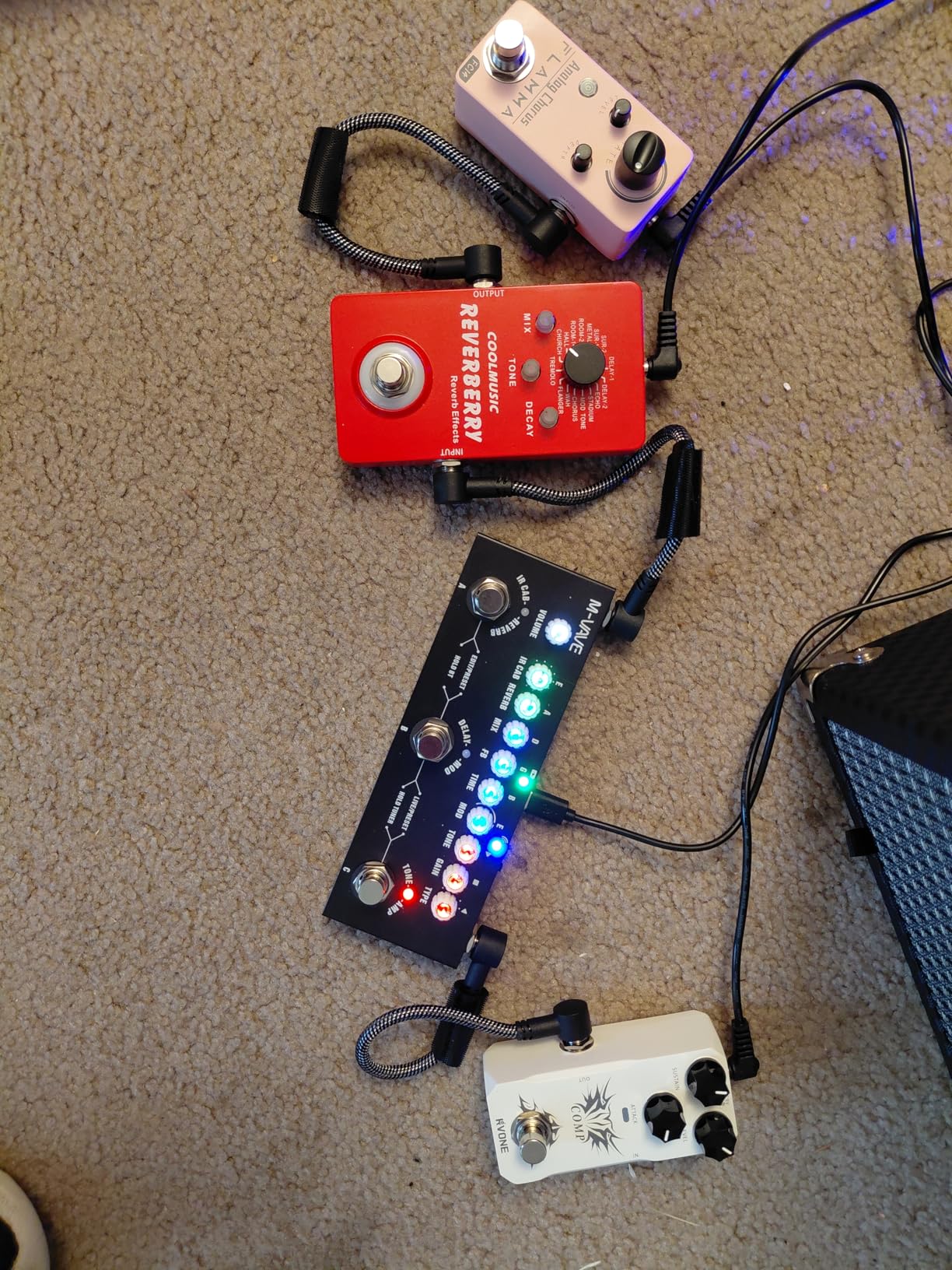 Multi Effects Guitar Pedal, Reverb Guitar Pedal, Delay, Chorus, Phaser, with IR Loading 9 AMP Models, CUBE-BABY Reverb Effect Pedal, Support Recording, Bluetooth 5.0 customer photo 1