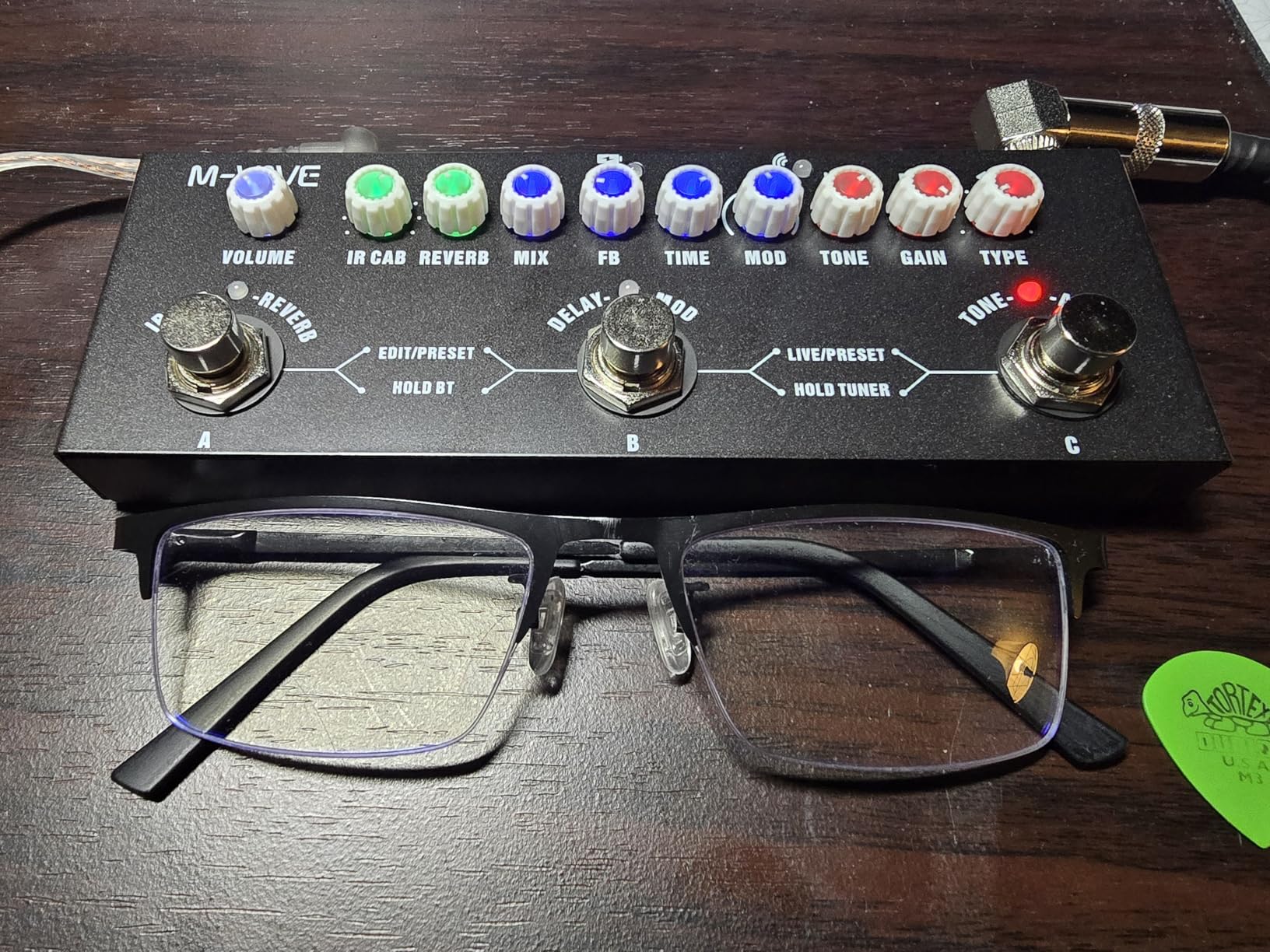 Multi Effects Guitar Pedal, Reverb Guitar Pedal, Delay, Chorus, Phaser, with IR Loading 9 AMP Models, CUBE-BABY Reverb Effect Pedal, Support Recording, Bluetooth 5.0 customer photo 2