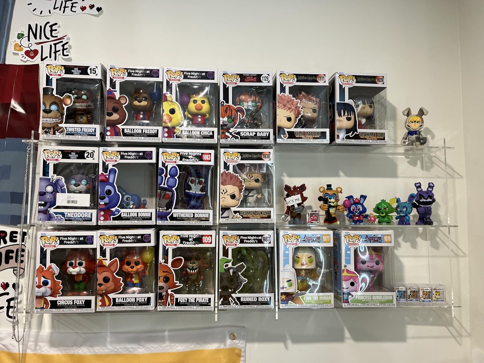 WINKINE Wall Display Shelves Compatible with 21 Funko Pop in Box, Easy Install - Only 2 Screws per Shelf, Acrylic Floating Shelves Stackable, Action Figure Stand, Collectibles Display Case, 2 Pack customer photo 1