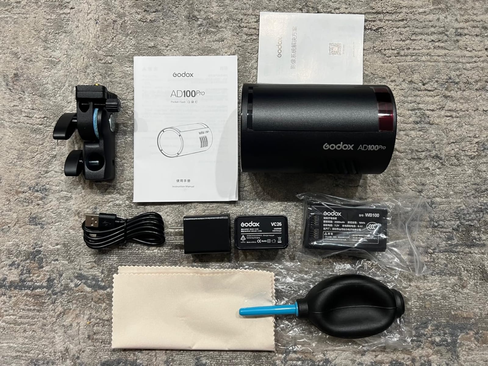 Godox AD100pro Strobe Flash Portable 2600mAh 100Ws AD100 Pro Outdoor Flash | TTL/M/Multi Functions 2.4G Wilreless X System 5800K+/-200K 1/8000 HSS 0.01-1.5s Recycling 360 Full Power customer photo 2