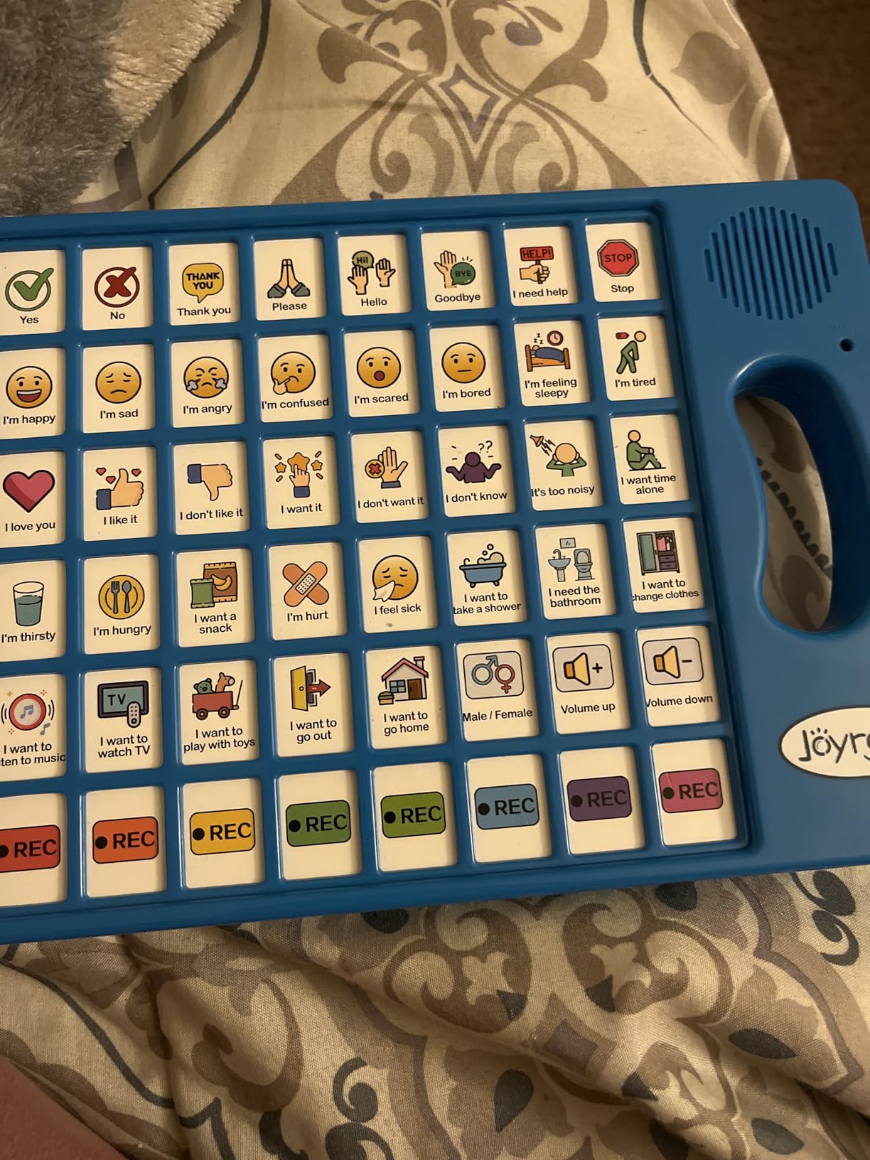 Joyreal AAC Device for Autism, Non Verbal Communication Tools for Speech Therapy & Stroke Rehab. Communication Tablet, Autism Talking Aids with 8 Programmable Buttons & Adjustable Volume customer photo 1