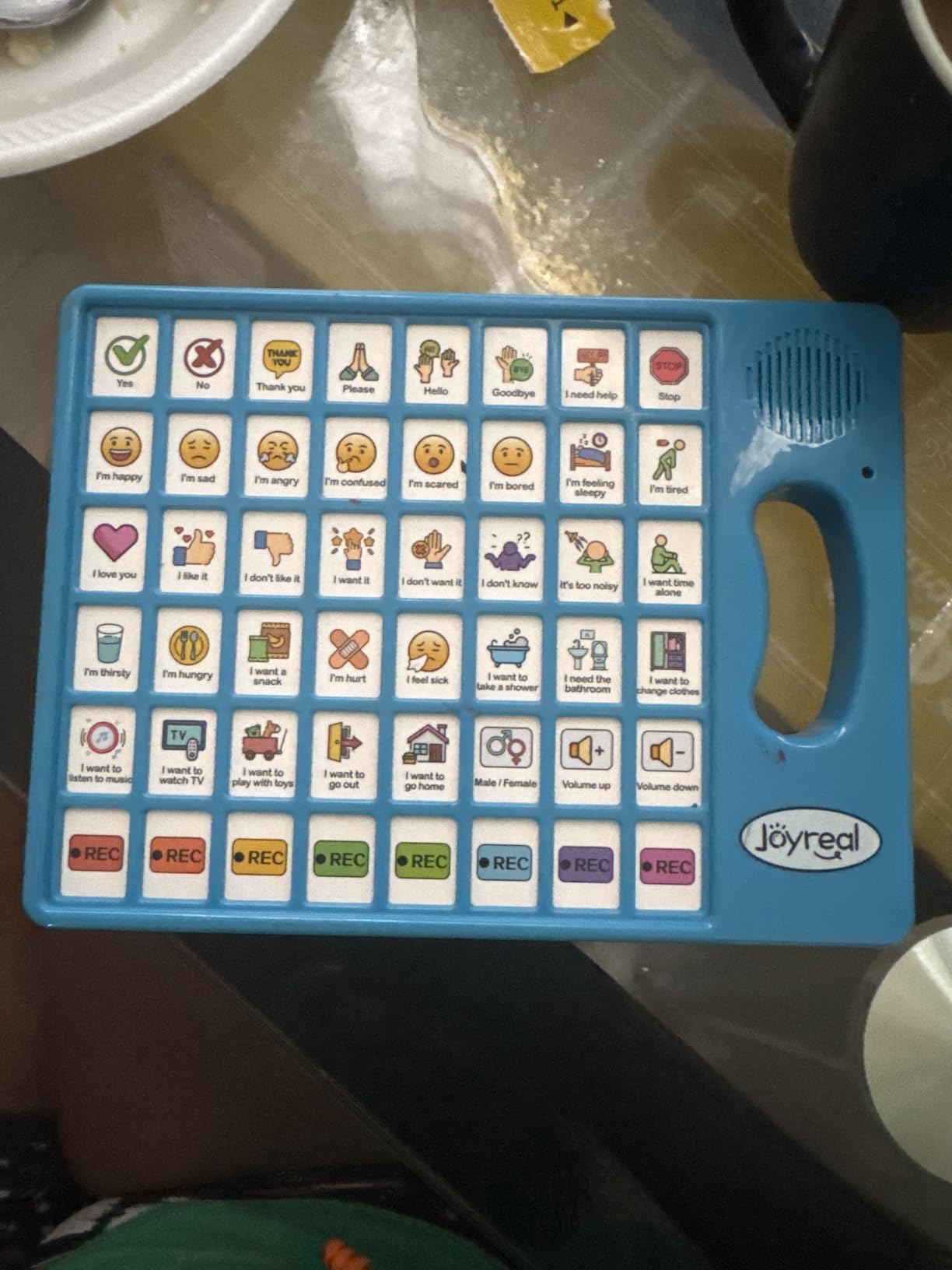 Joyreal AAC Device for Autism, Non Verbal Communication Tools for Speech Therapy & Stroke Rehab. Communication Tablet, Autism Talking Aids with 8 Programmable Buttons & Adjustable Volume customer photo 2