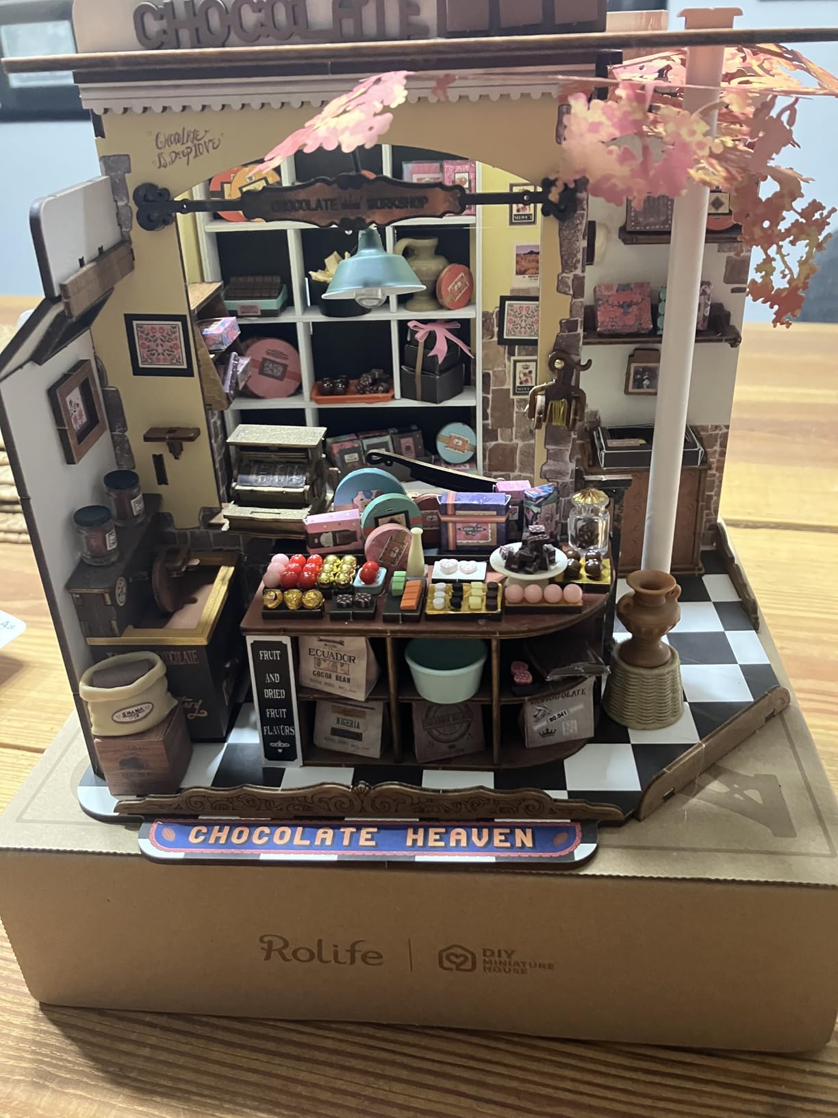 Rolife Henry's Chocolate Shop DIY Miniature Dollhouse Kit Gift for Adults | 1:18 Scale Tiny House with LED Light customer photo 1