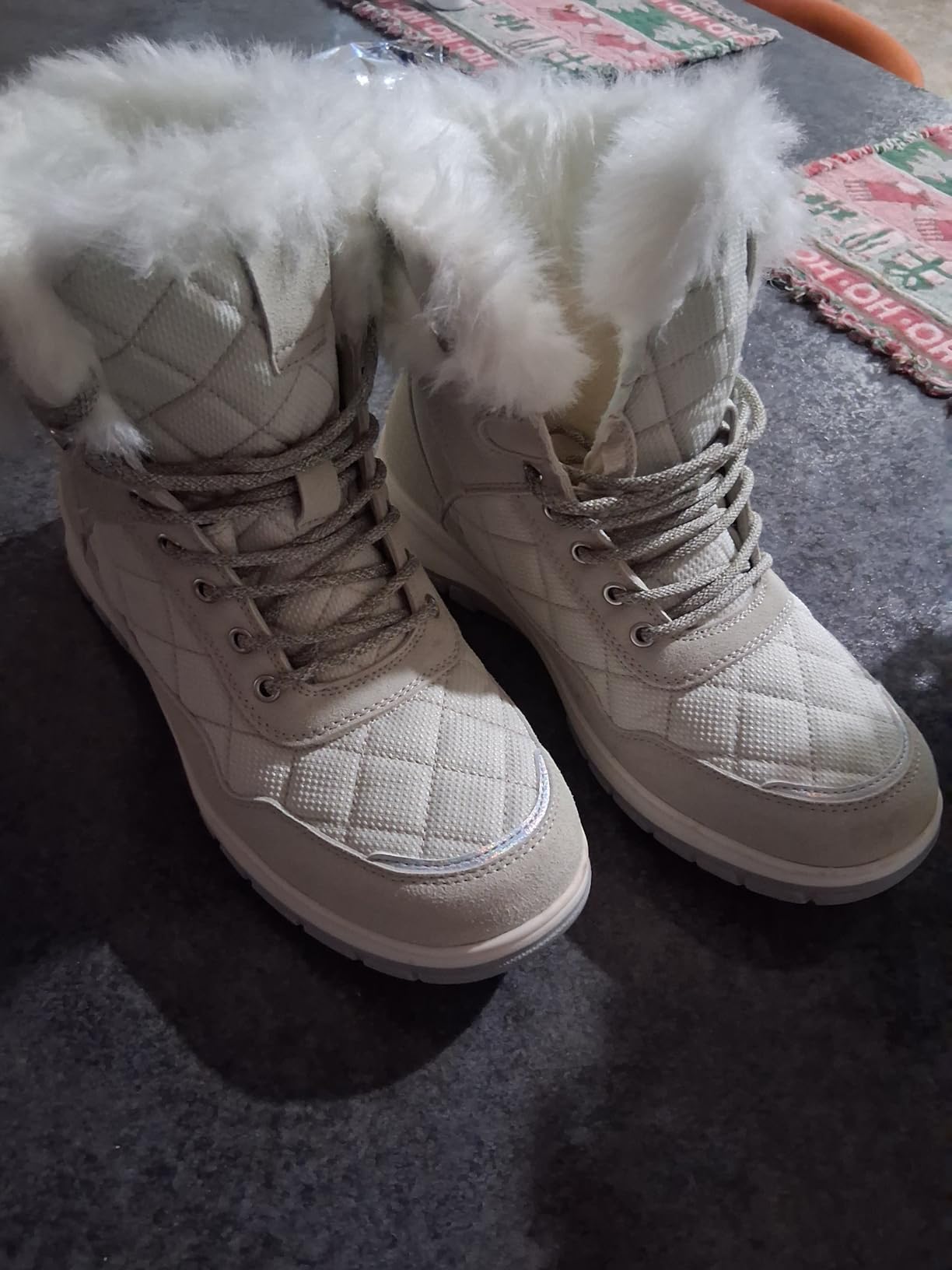 mysoft Women's Snow Boots Waterproof Insulated Warm Lace-Up Winter Booties for Outdoor customer photo 2