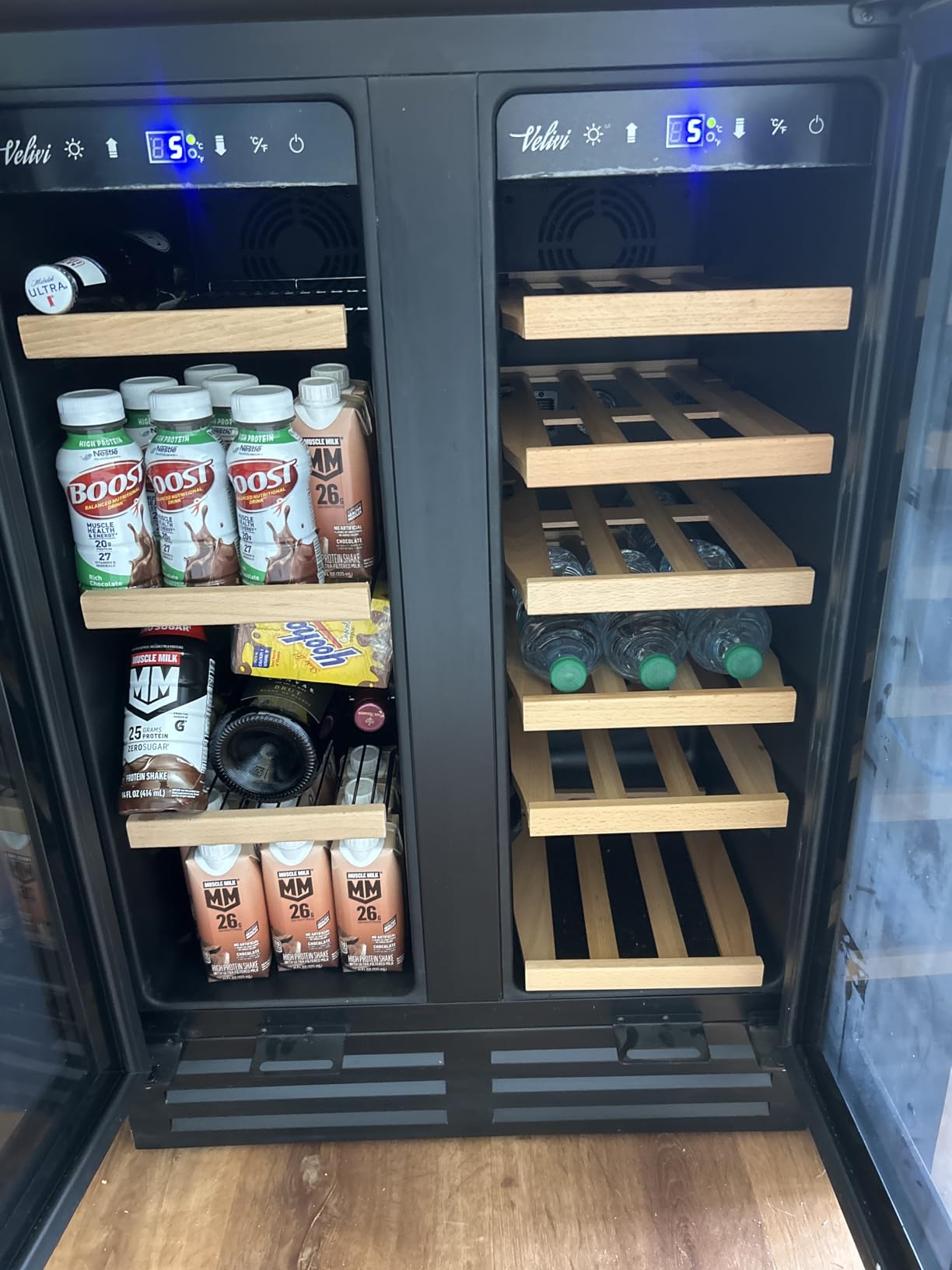 Velivi 24'' Wine Cooler Tall Wine Fridge Freestanding/Built in Large customer photo 1