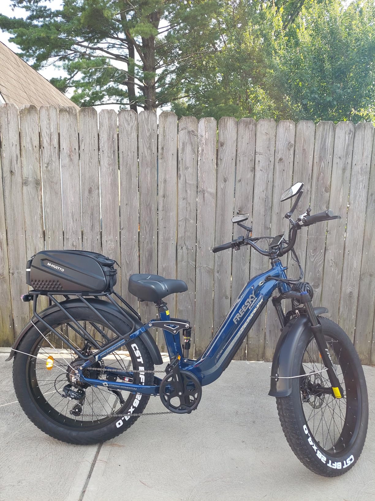 FREESKY Ranger Air 3500W AI Dual Motor Electric Bike for Adults | 105mile Long range Ebikes, 34MPH, UL2849/2271 certified by TUV, Full suspension, 26'fat tire, Step-thru, Mountain, hunting, gravel customer photo 2
