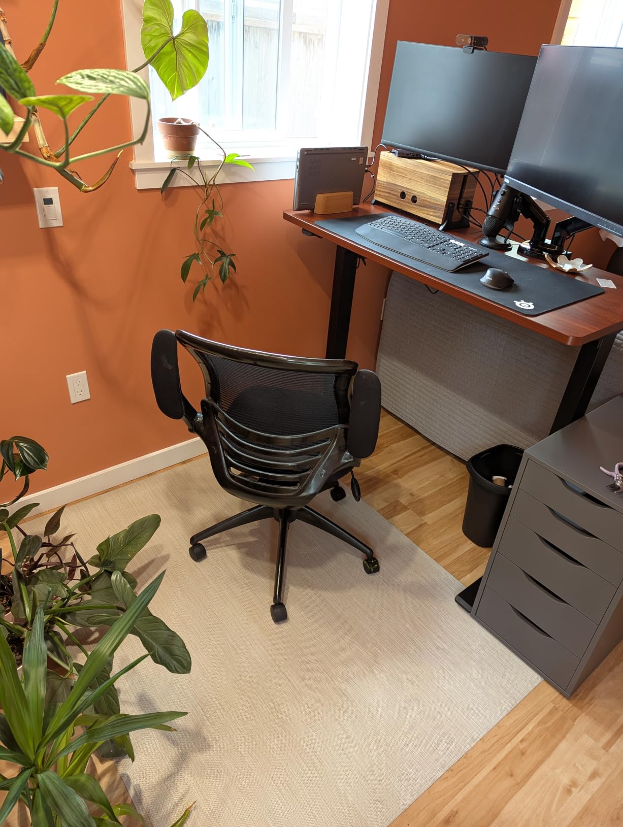 Baroyal Office Chair Mat for Hardwood Floor Under Desk Computer Rolling Chair Mat for Wood/Tile Floor Non-Slip Heavy Duty Desk Rug PVC Plastic Hard Floor Protector 36
