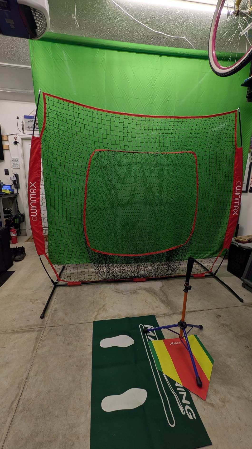 7x7 ft Baseball Softball Practice Net with The Detachable Bow Frame for Batting, Hitting, Pitching, Portable Baseball Practice Net with Carry Bag, Great for All Levels customer photo 1