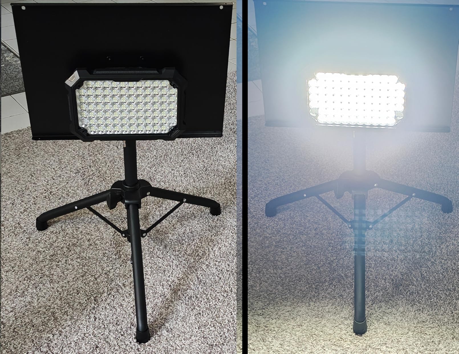 LED Work Light: Portable Rechargeable Magnetic Work Light | 10000LM output with 4 lighting modes, IP65 waterproof protection and a 13000mAh battery for garage, camping and emergency use customer photo 1