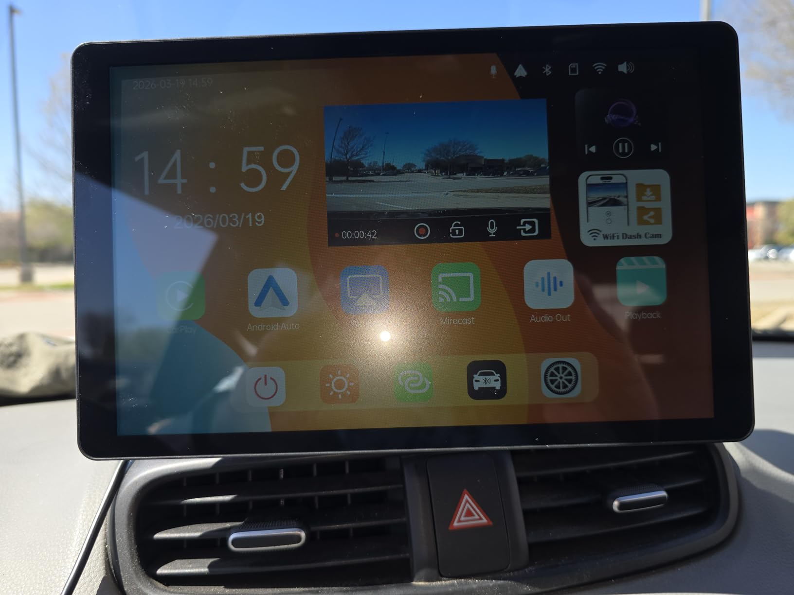 IIWEY iK11 11-Inch Wireless Apple CarPlay Screen, Android Auto, 4K Dash Cam | Ultra-Slim 0.16 Inch Touchscreen Car Stereo with 1080p Backup Camera, GPS, Mirror Link, Voice Control customer photo 2