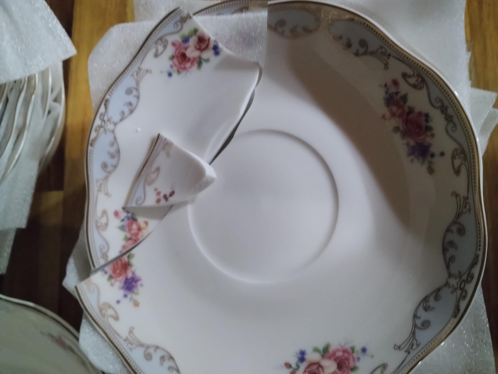 Joseph Sedgh Collection Romantic Bloom Bone China Dinnerware Set, 57-Piece | Service for 8, Premium Ash Bone China, Dishwasher Safe customer photo 1