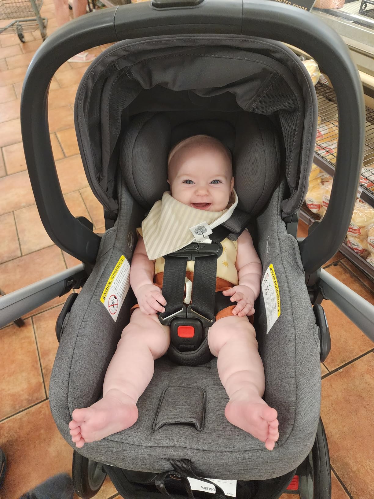 UPPAbaby Mesa V3 Infant Car Seat with Base, Insert & SmartSecure - Greyson | Suitable for infants from 4-30 lbs, No-rethread harness, Base included, 25 Headrest positions customer photo 1