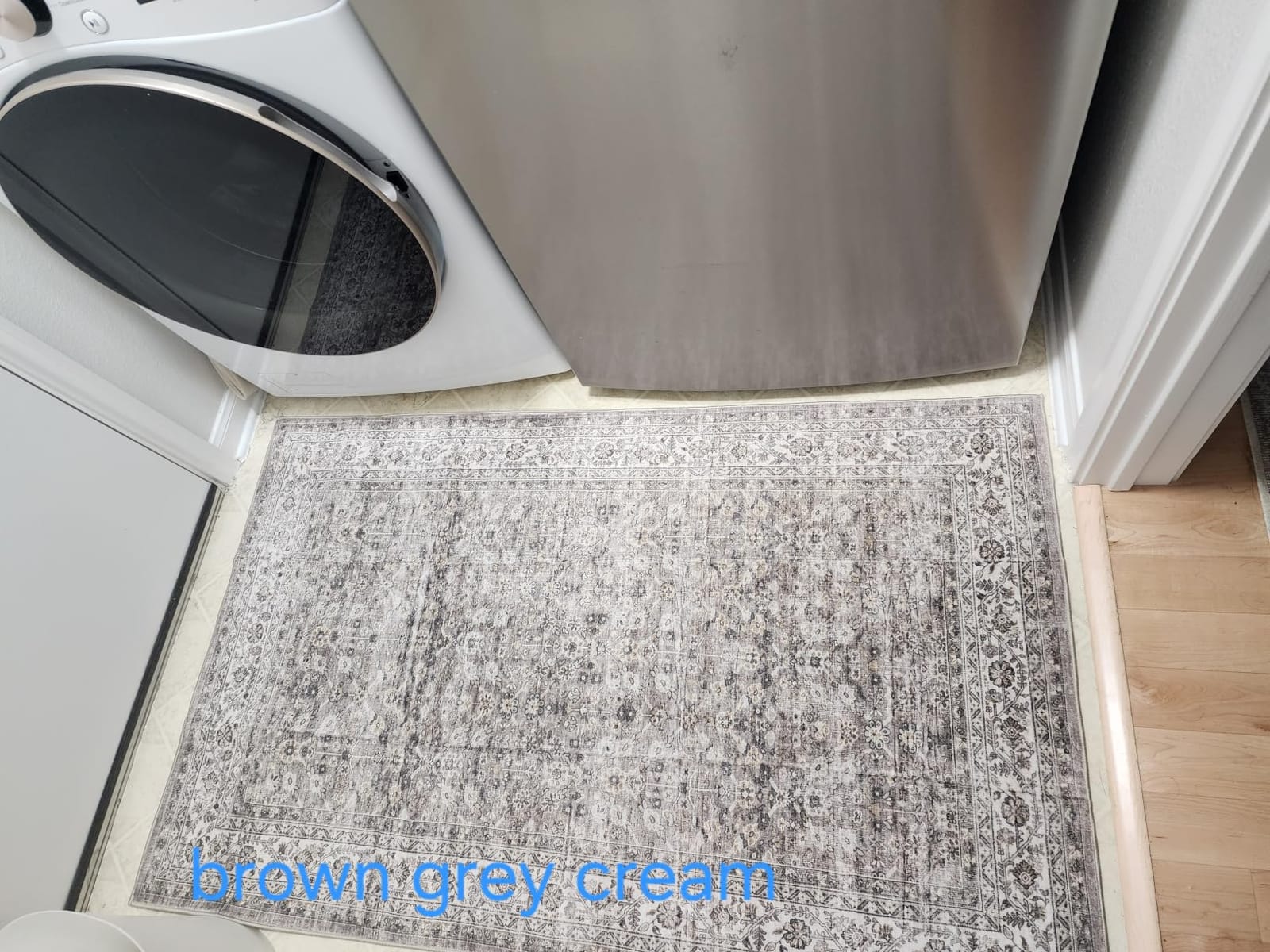 Area Rugs 9x12 Living Room: Washable Bedroom Rug Non Slip Large Boho Carpet | Low Pile Soft Faux Wool Non Shedding Stain Resistant Vintage Area Rugs for Dining Under Table Dorm Nursery Playroom Office customer photo 1