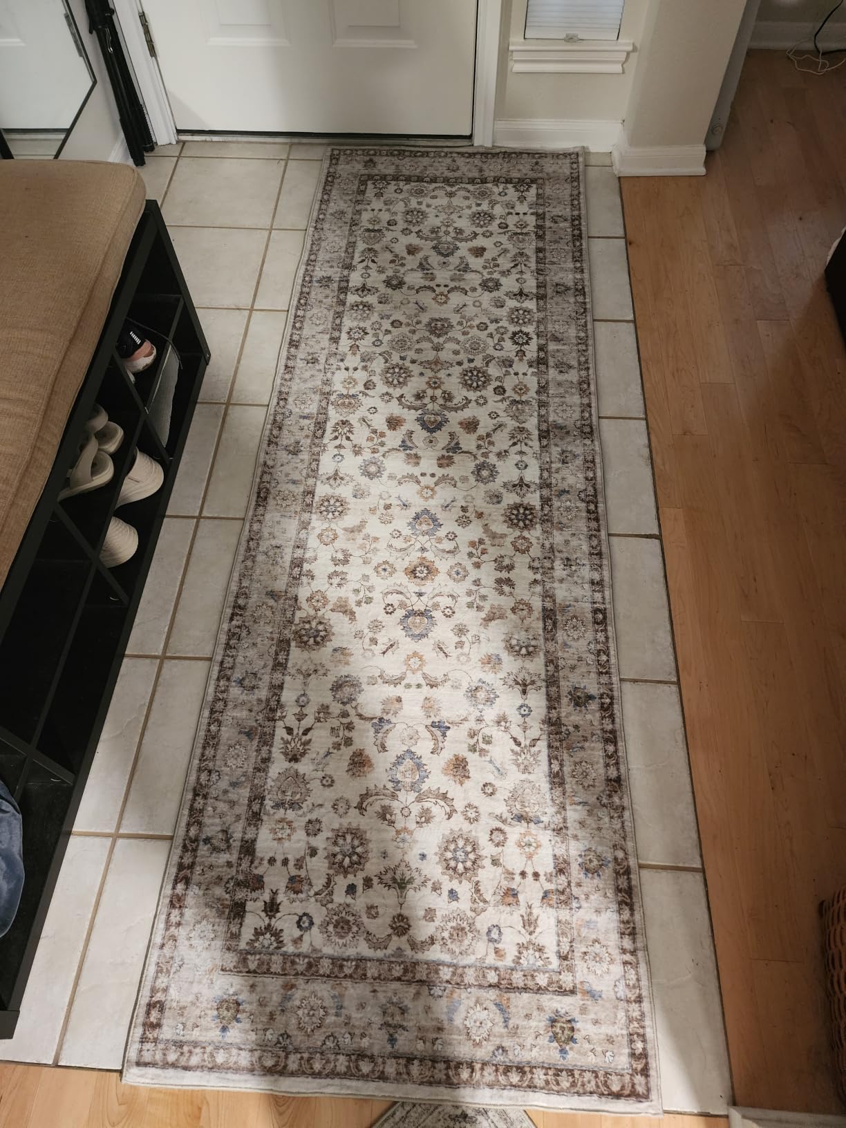 Area Rugs 9x12 Living Room: Washable Bedroom Rug Non Slip Large Boho Carpet | Low Pile Soft Faux Wool Non Shedding Stain Resistant Vintage Area Rugs for Dining Under Table Dorm Nursery Playroom Office customer photo 2