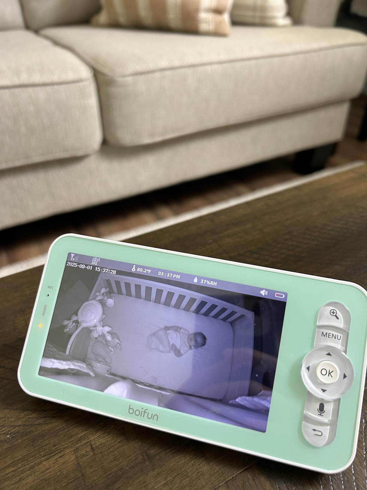BOIFUN 2K WiFi Baby Monitor with Phone App, 5