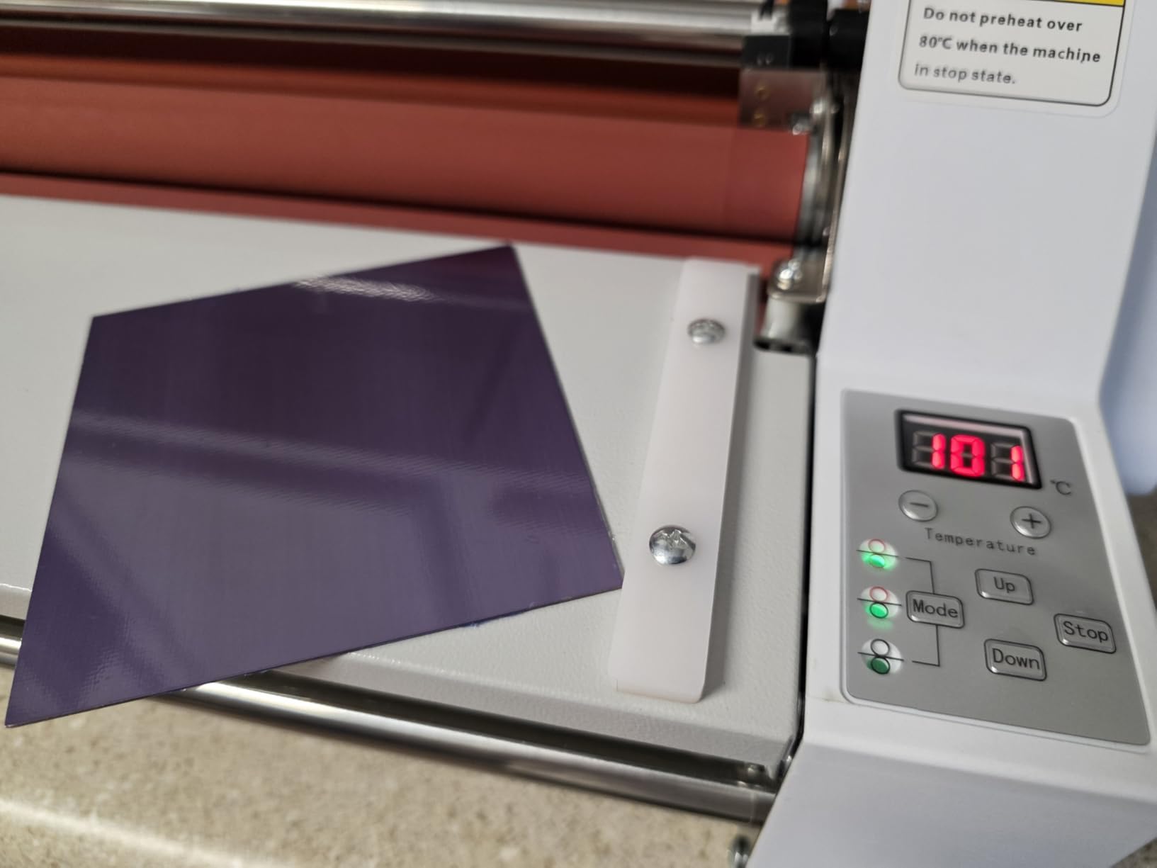 V350 Cold Hot Roll Laminator, 350mm Laminating Machine, Single & Double Sided Thermal Laminator for Paper Card PVC Foil, Digital Display & Temperature Control for Home Commercial Office School, 700W customer photo 1